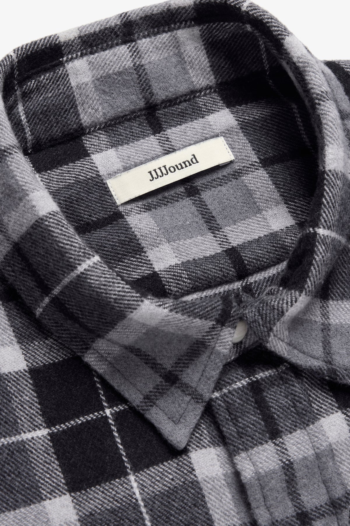 Plaid Flannel Overshirt - Black/Charcoal