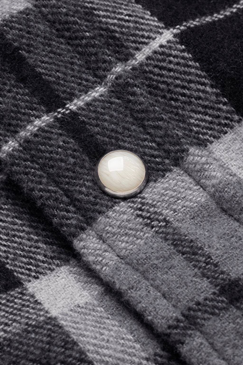 Plaid Flannel Overshirt - Black/Charcoal