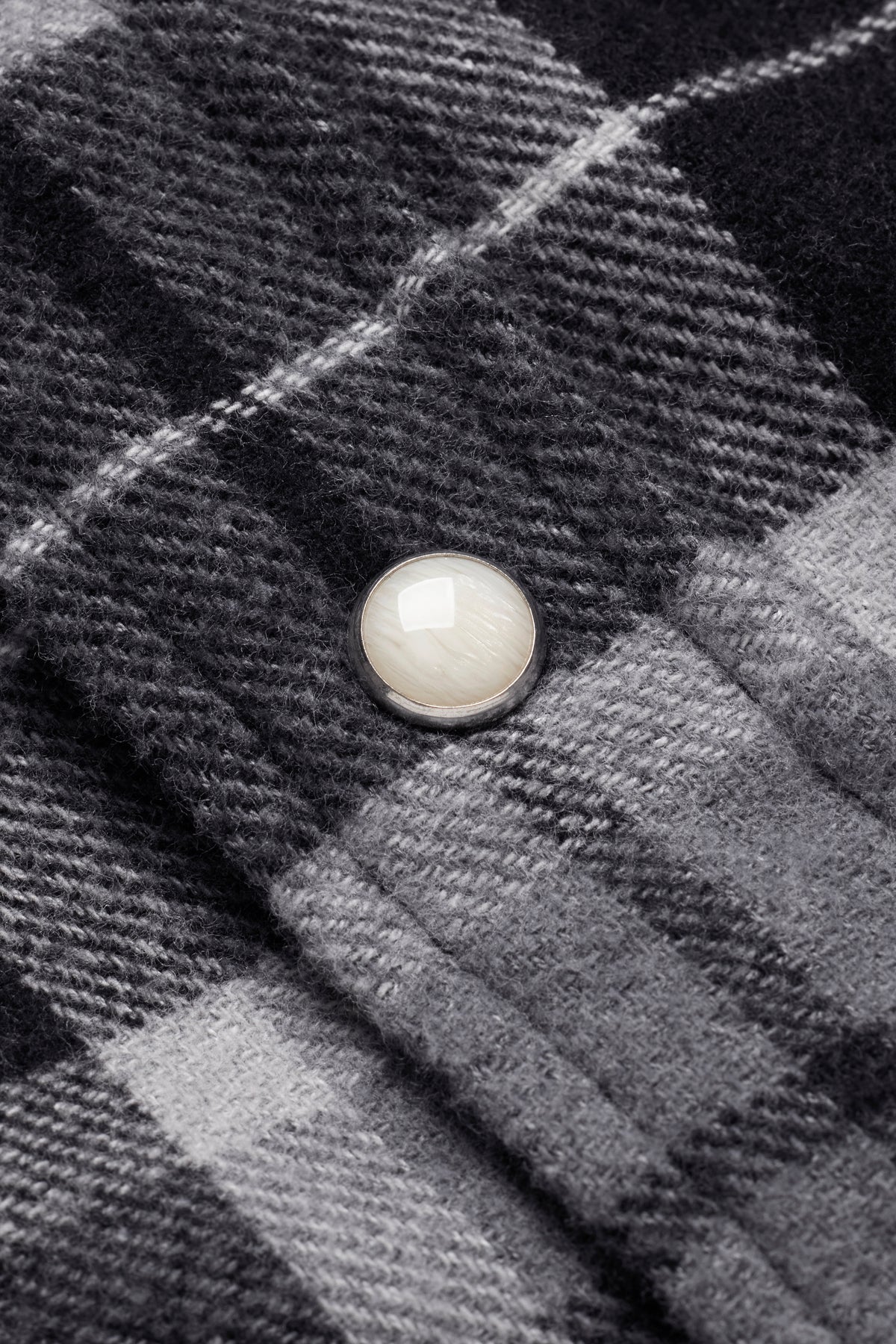 Plaid Flannel Overshirt - Black/Charcoal