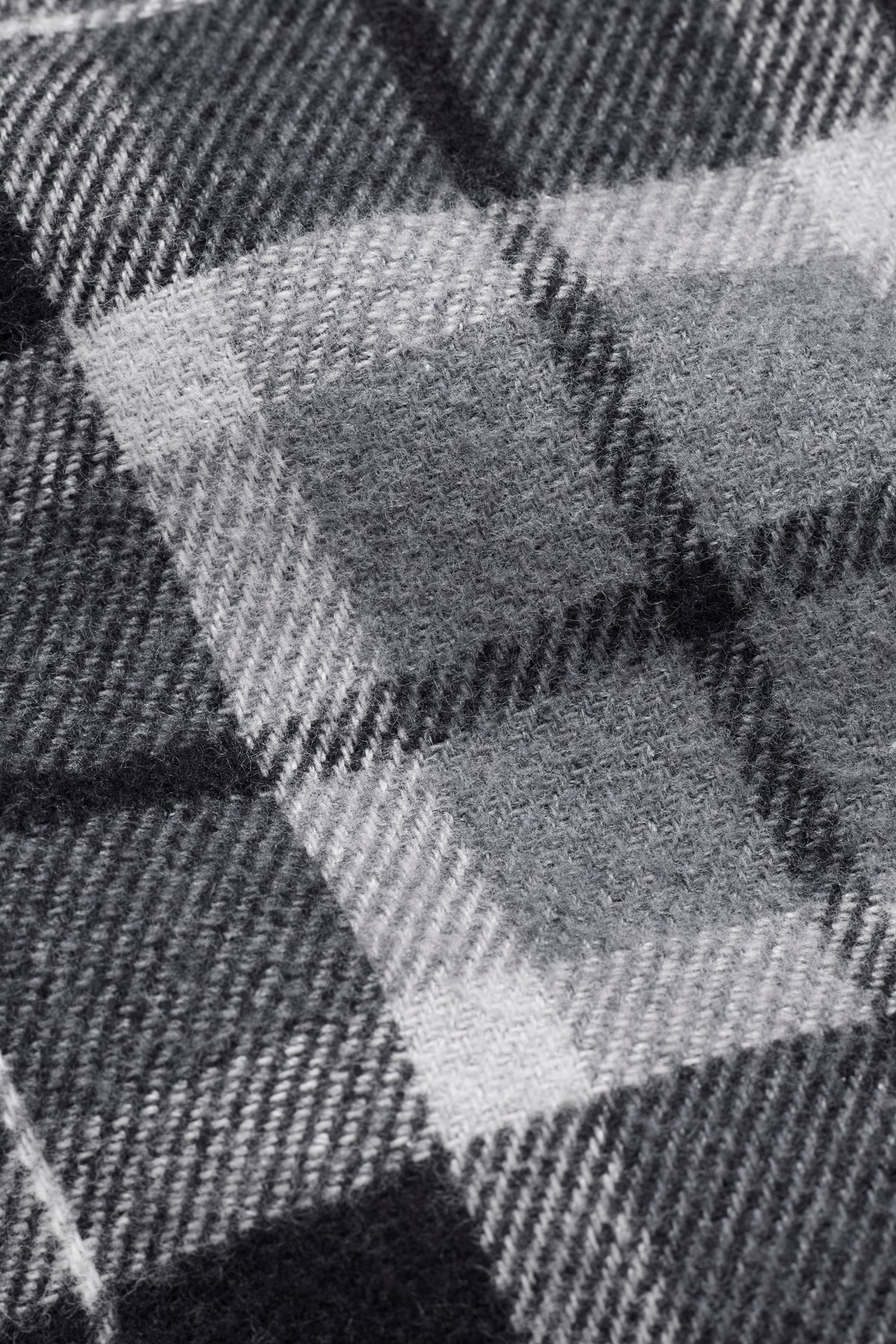 Plaid Flannel Overshirt - Black/Charcoal