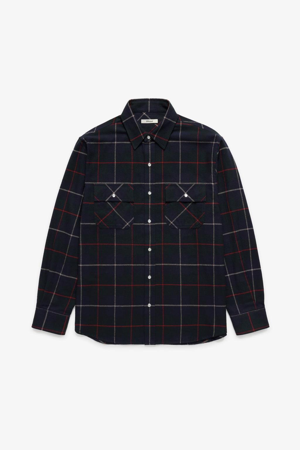 Plaid Flannel Shirt - Navy/Forest Green