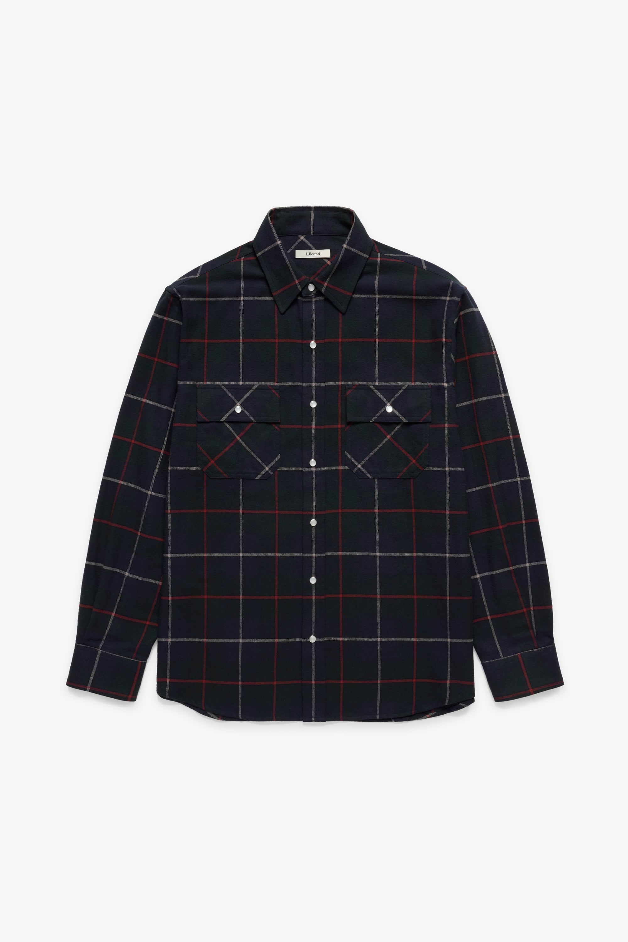Plaid Flannel Shirt - Navy/Forest Green