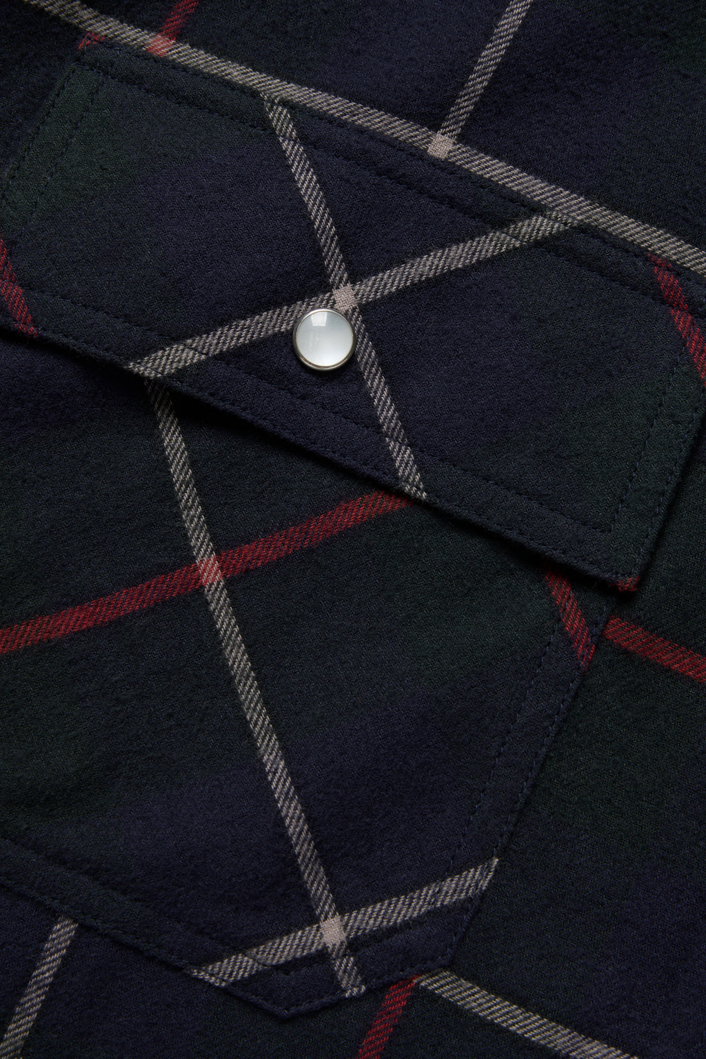 Plaid Flannel Shirt - Navy/Forest Green