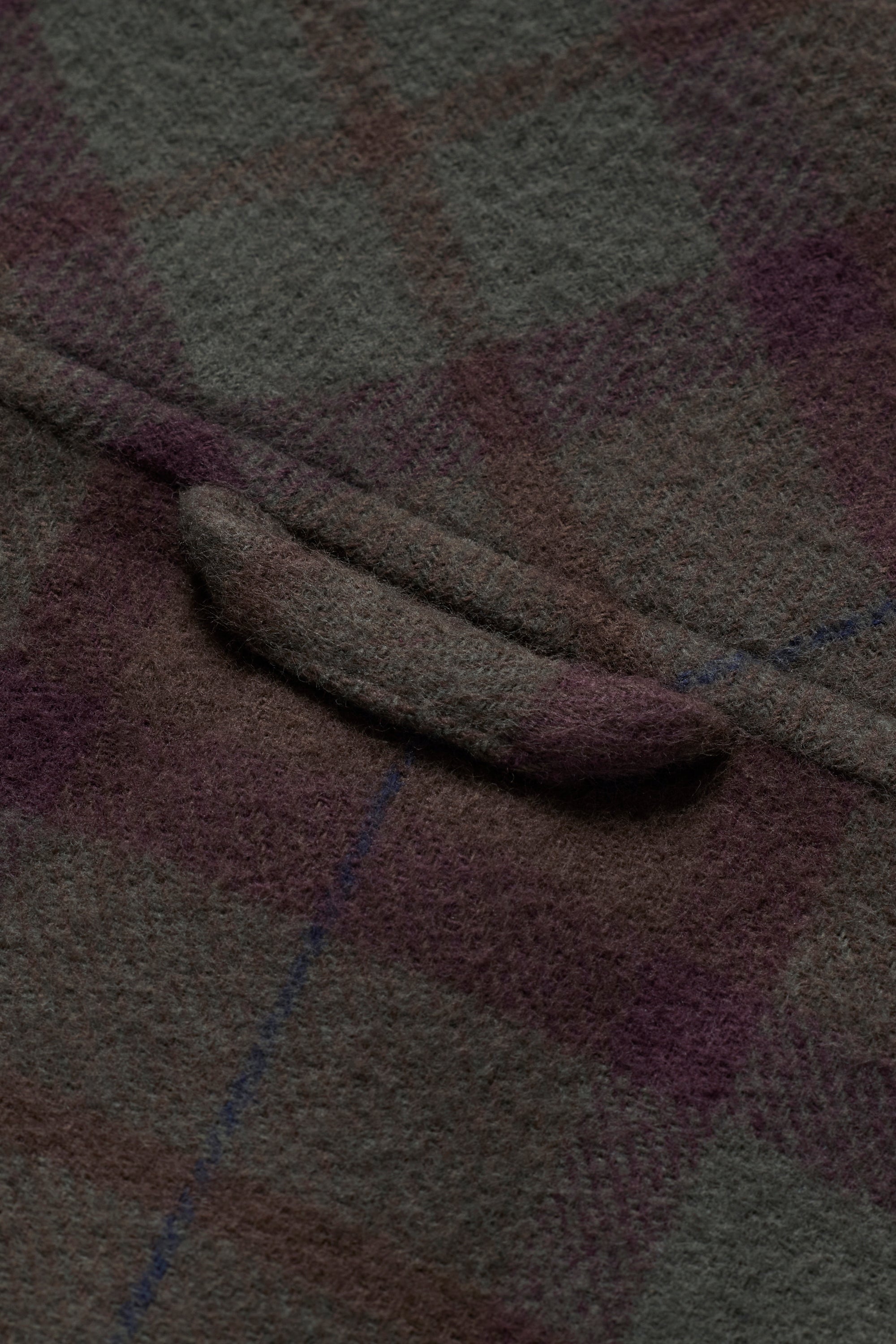 Plaid Flannel Overshirt - Forest Green/Burgundy
