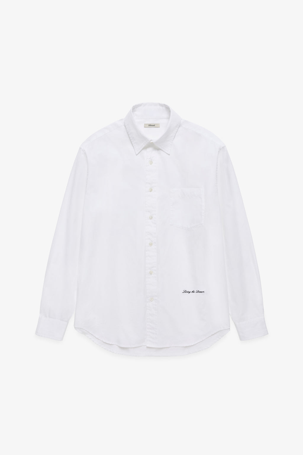Living The Dream Poplin Big Shirt - White