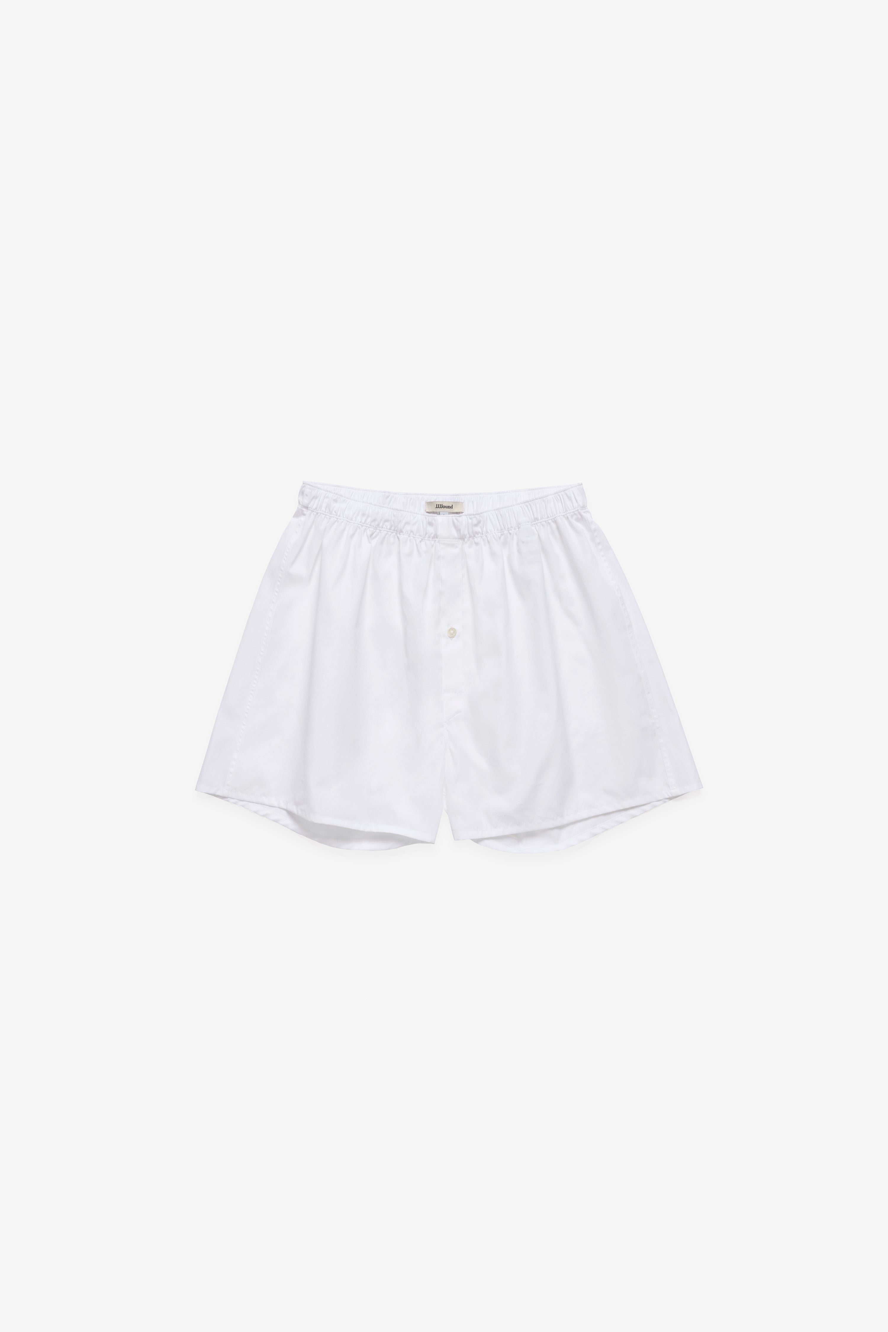 ◆ojos◆ OJOS x NOITOW SHU Mesh Boxer Shorts White 25CB_SH- Amil - Okobor™ Alt-Leather Shorts - White – Nanushka