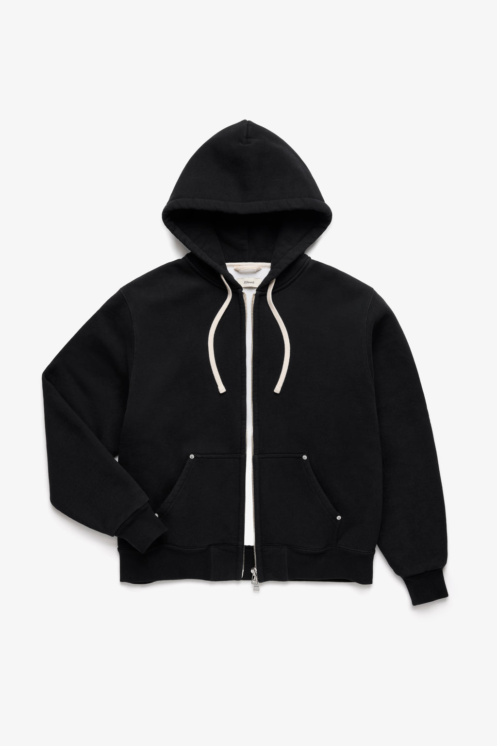 Heavyweight Waffle Lined Hoodie - Black
