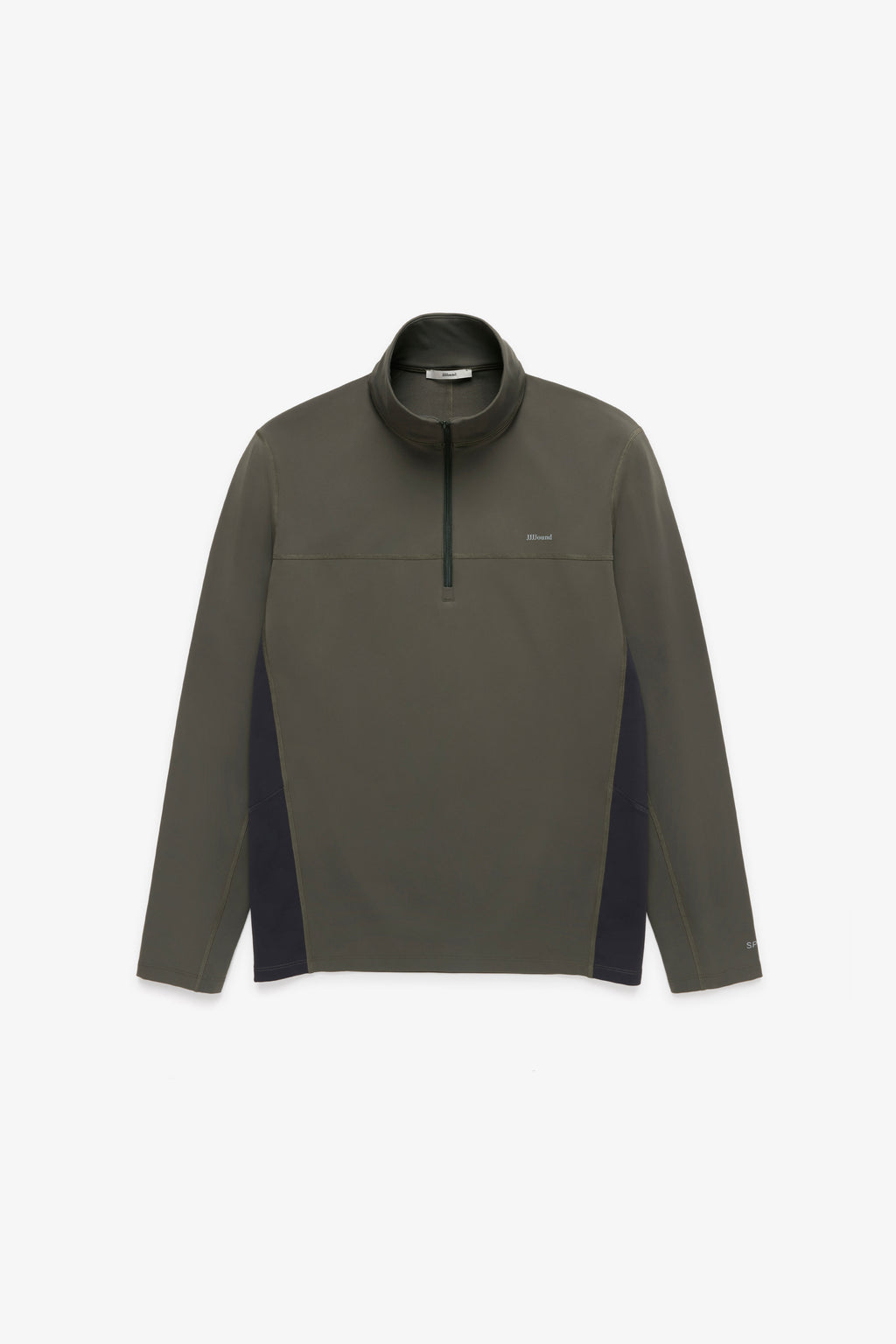 Quarter Zip Base Layer - Olive/Grey