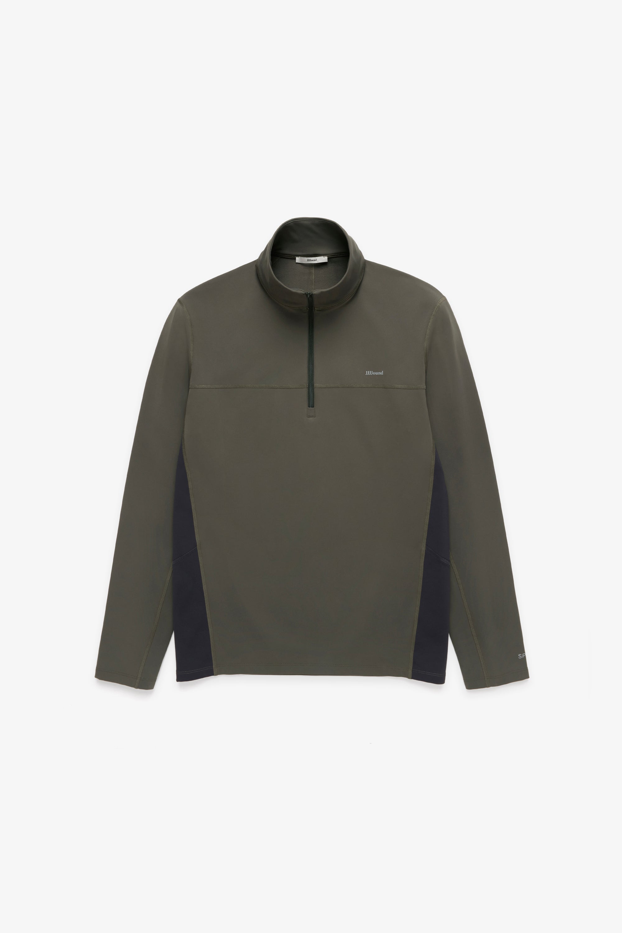 Quarter Zip Base Layer - Olive/Grey