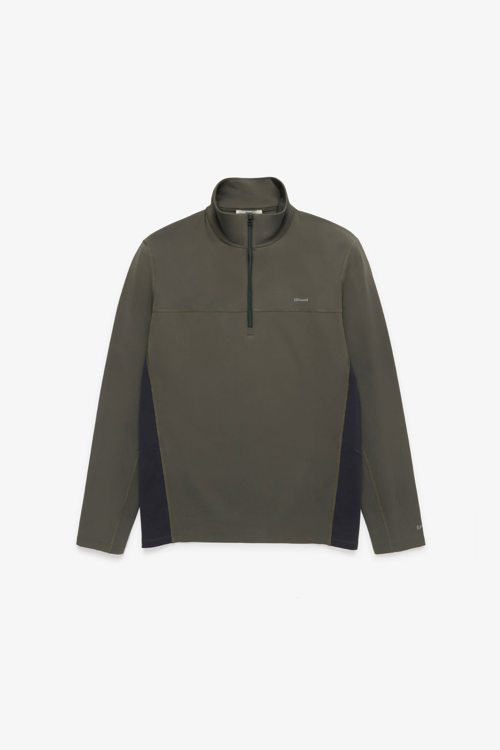 Quarter Zip Base Layer - Olive/Grey