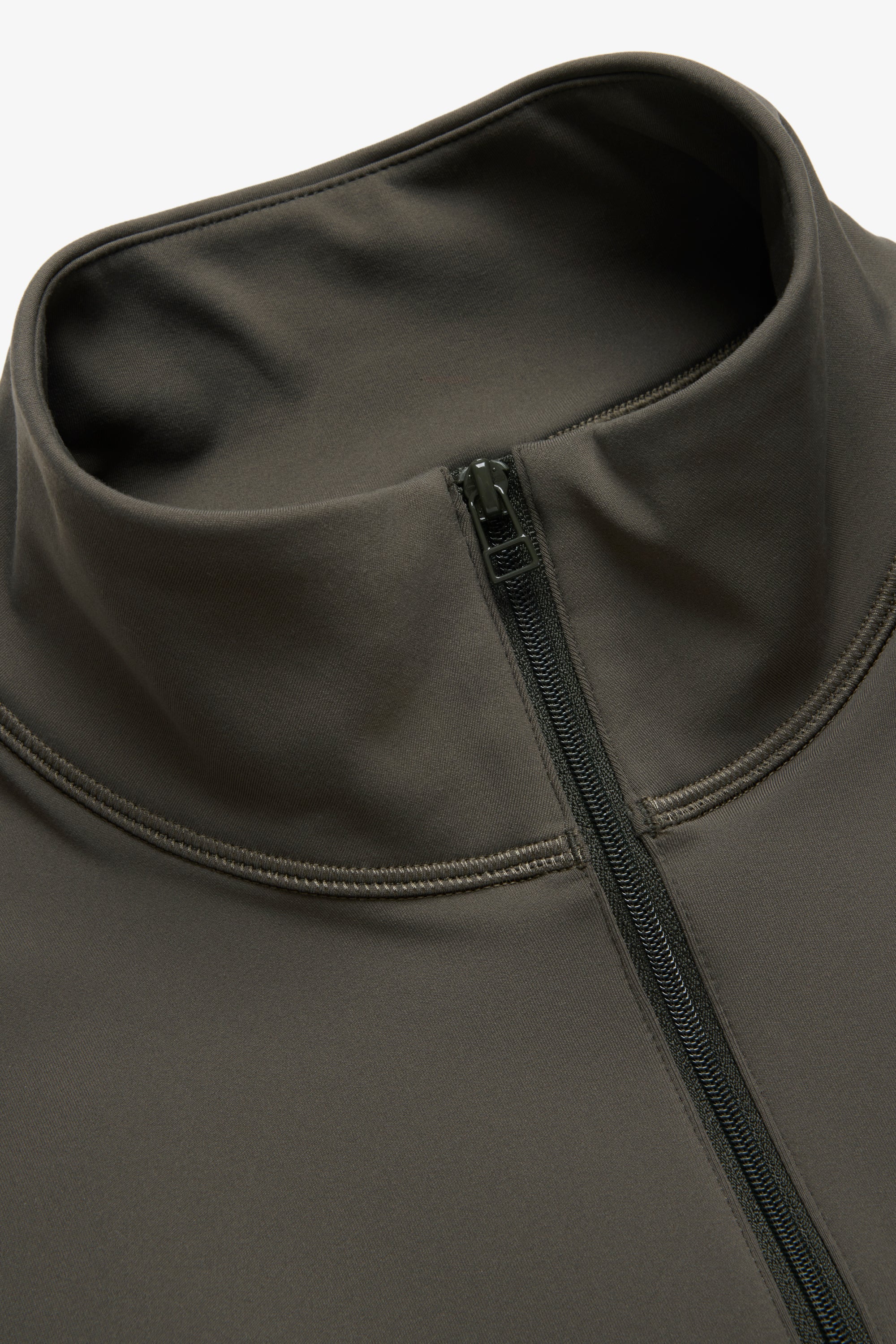 Quarter Zip Base Layer - Olive/Grey