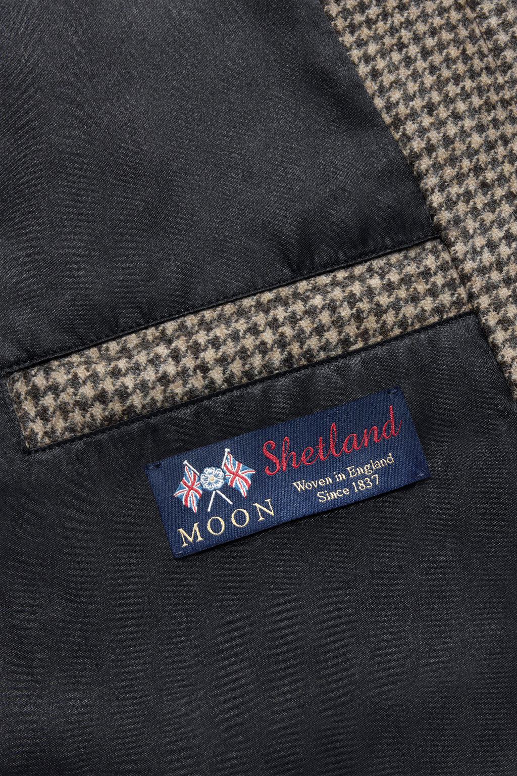 Relaxed Wool Jacket - Brown Houndstooth