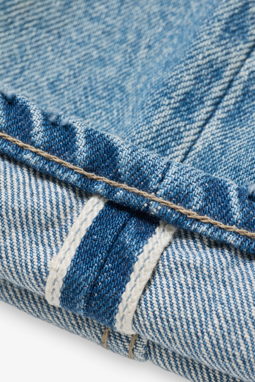 Relaxed Selvedge Denim Jeans - Blue Stonewashed
