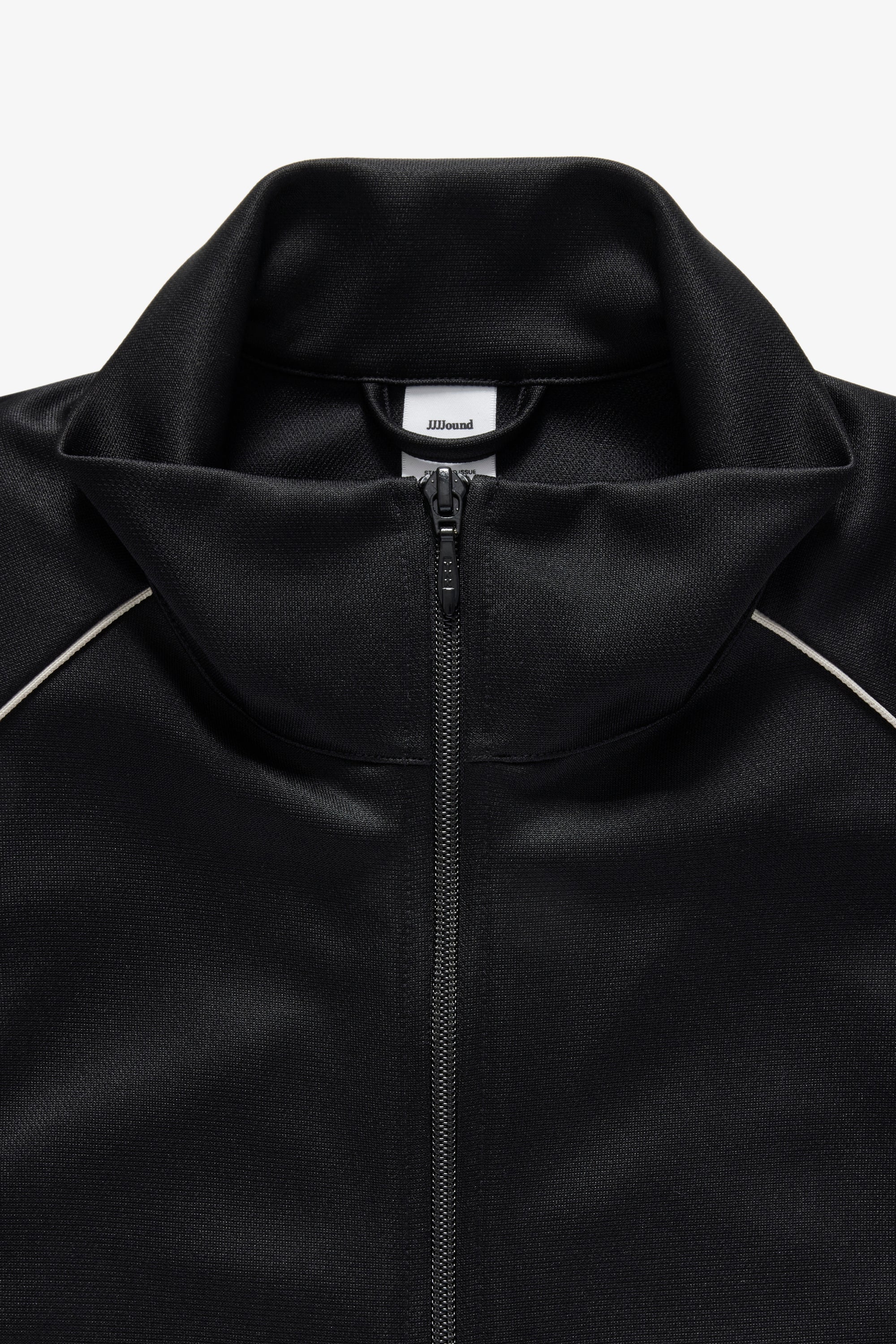 Relaxed Tricot Track Top - Black