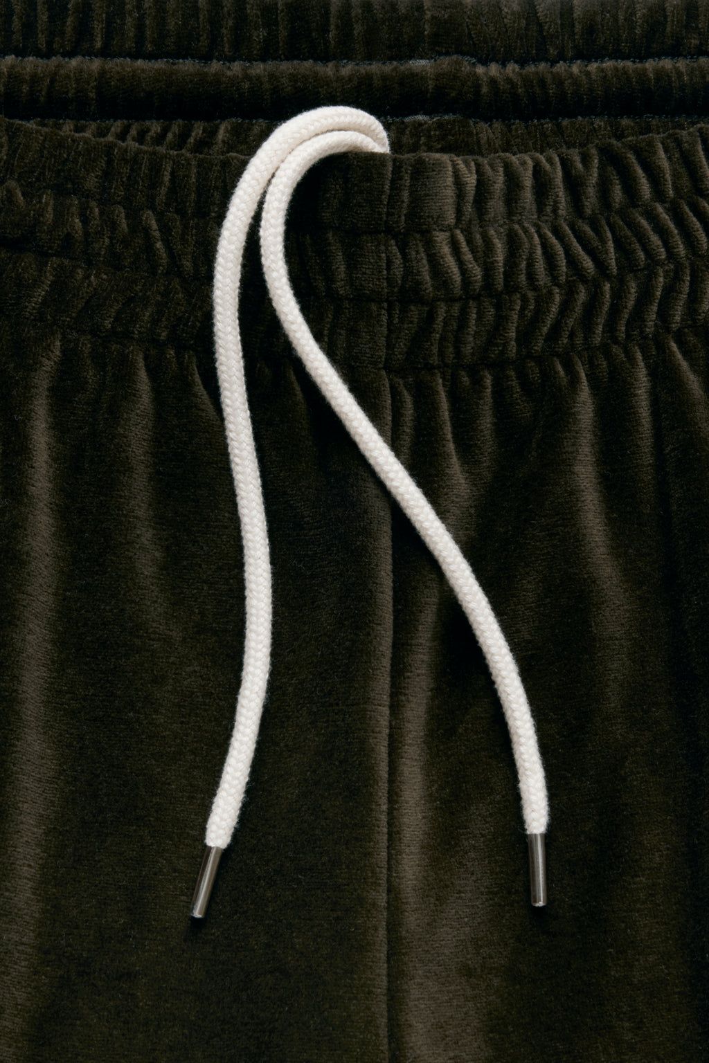 Relaxed Velour Track Pant - Olive