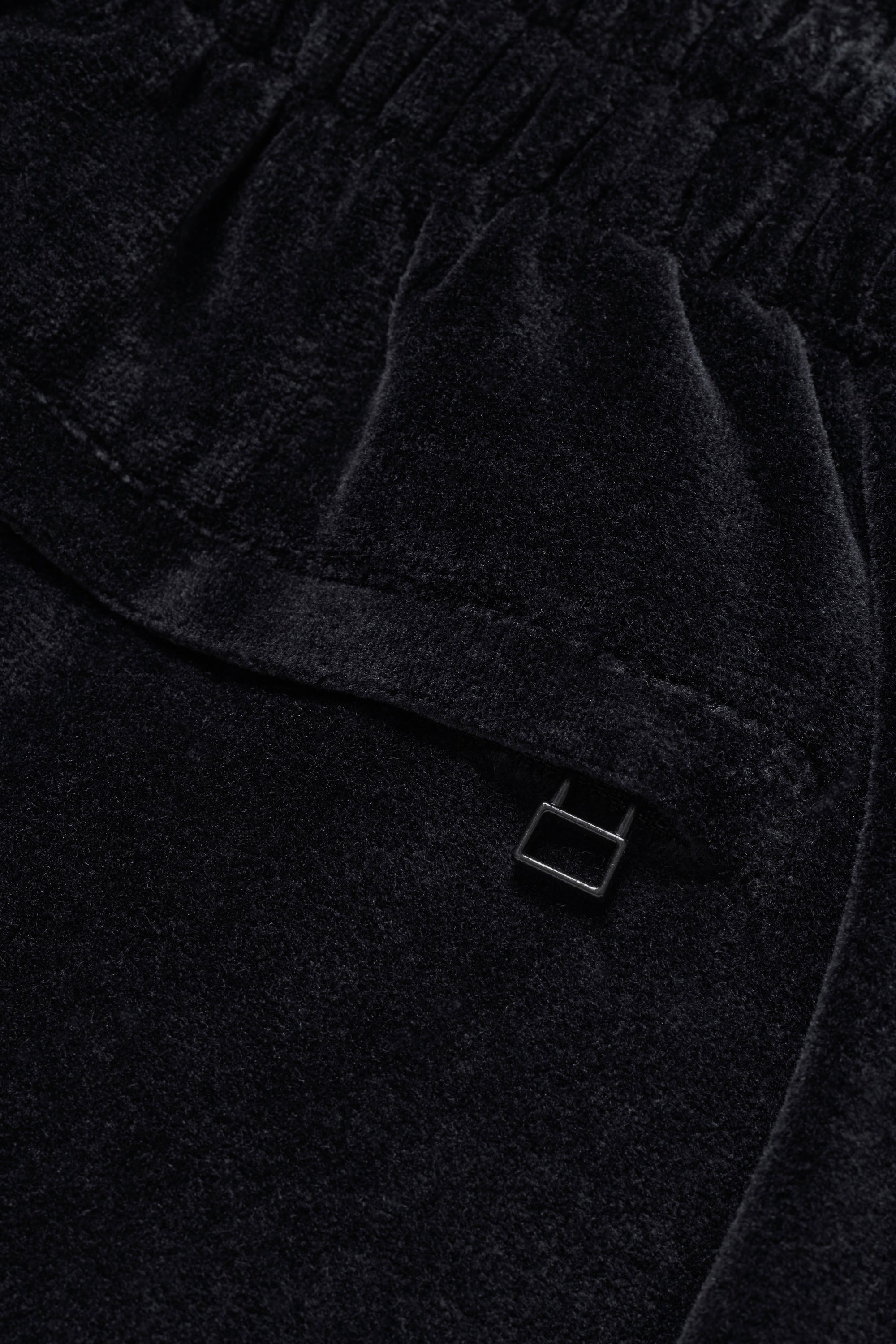 Relaxed Velour Track Pant - Black