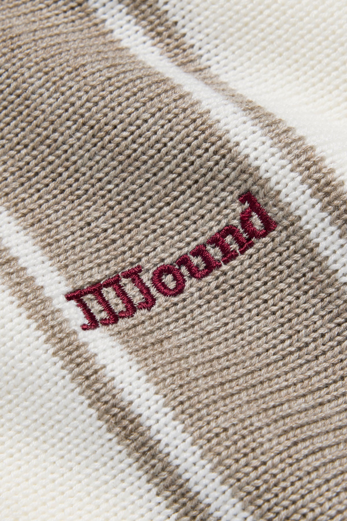 Rice Nine Ten Stripe Longsleeve Polo - Taupe