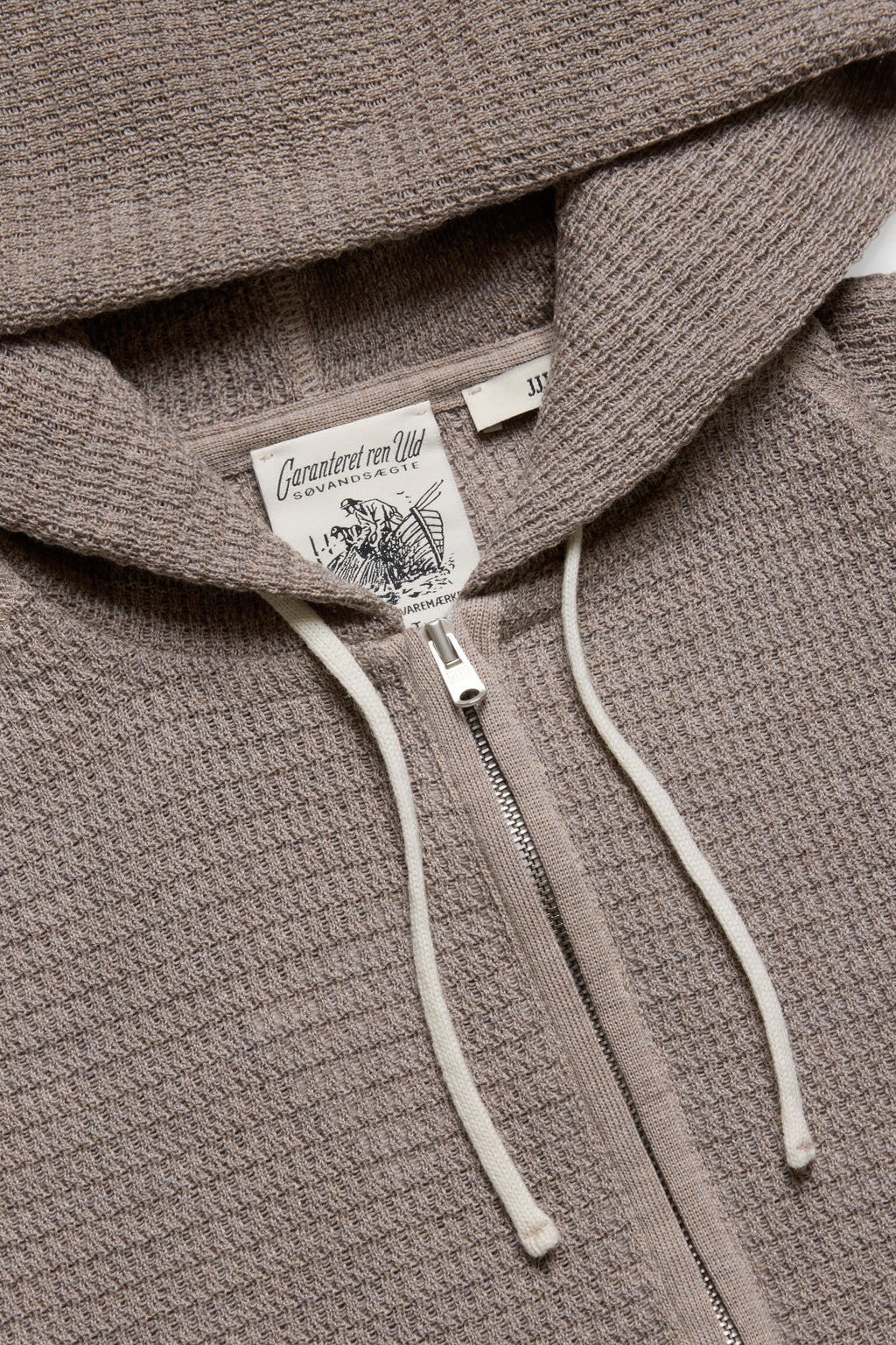 S.N.S JJJJound 70s Hooded Zip Knit Sweatshirt - Taupe