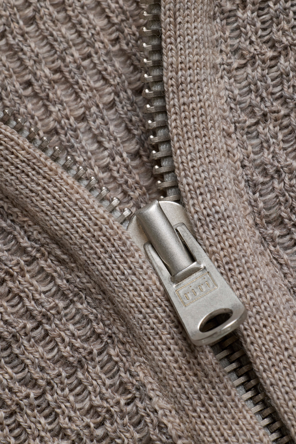 S.N.S JJJJound 70s Hooded Zip Knit Sweatshirt - Taupe
