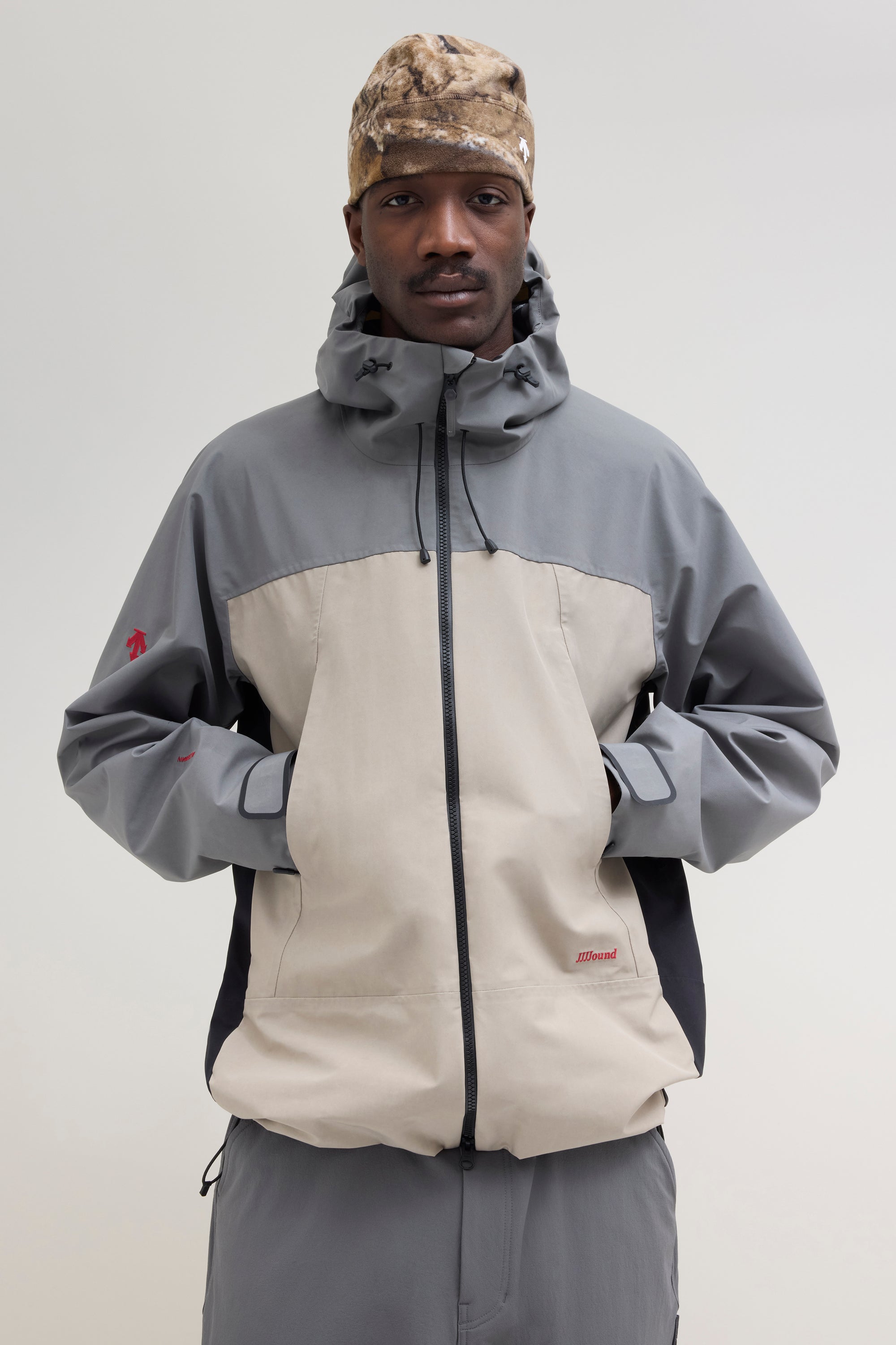 JJJJound Descente Hardshell Parka - Taupe/Charcoal