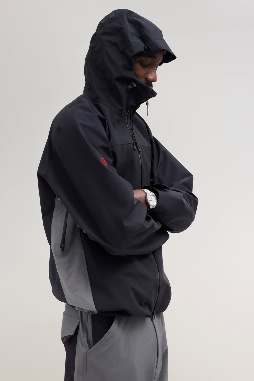JJJJound Descente Hardshell Parka - Black/Charcoal