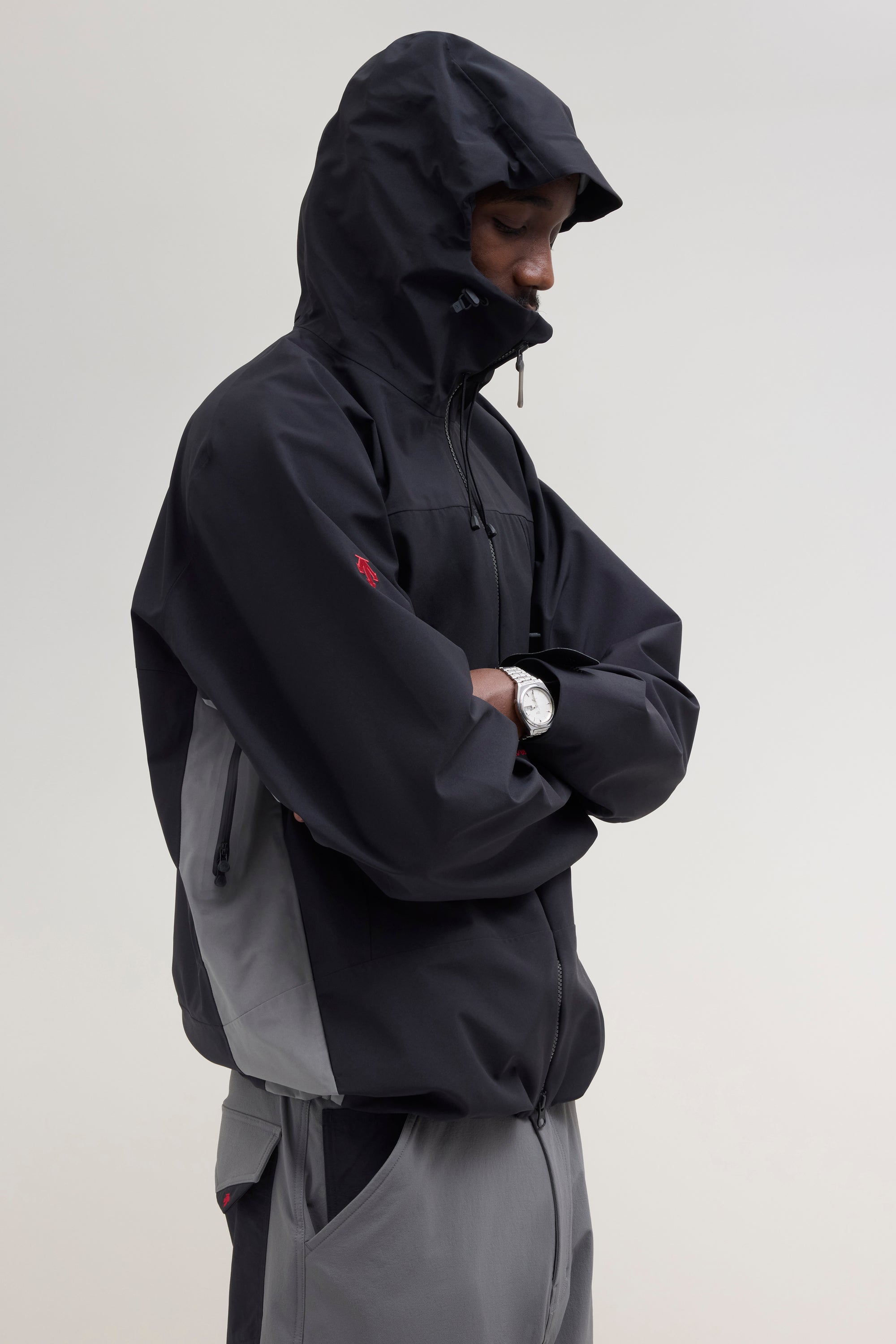 JJJJound Descente Hardshell Parka - Black/Charcoal