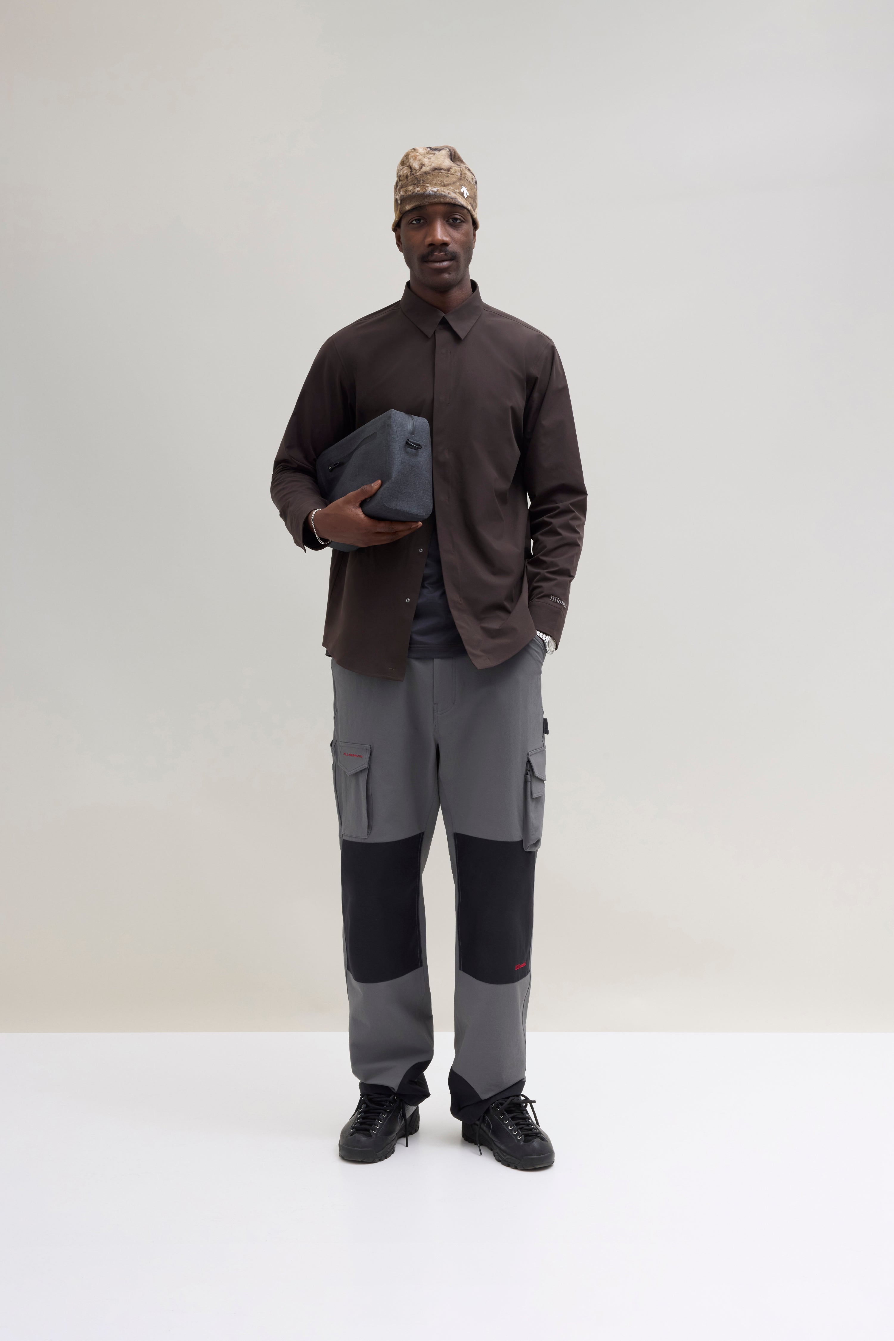 JJJJound Descente Button Up Shirt - Brown