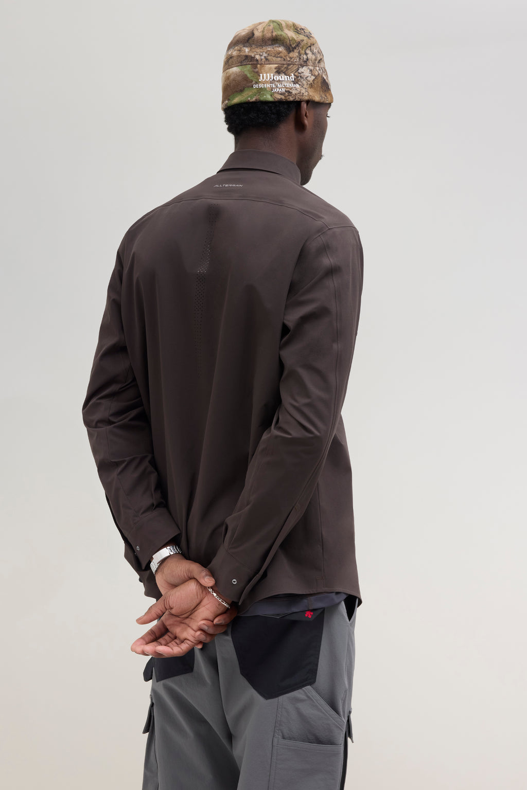 JJJJound Descente Button Up Shirt - Brown