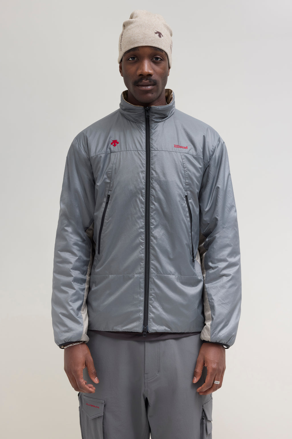 JJJJound Descente Reversible Jacket - Charcoal/Taupe