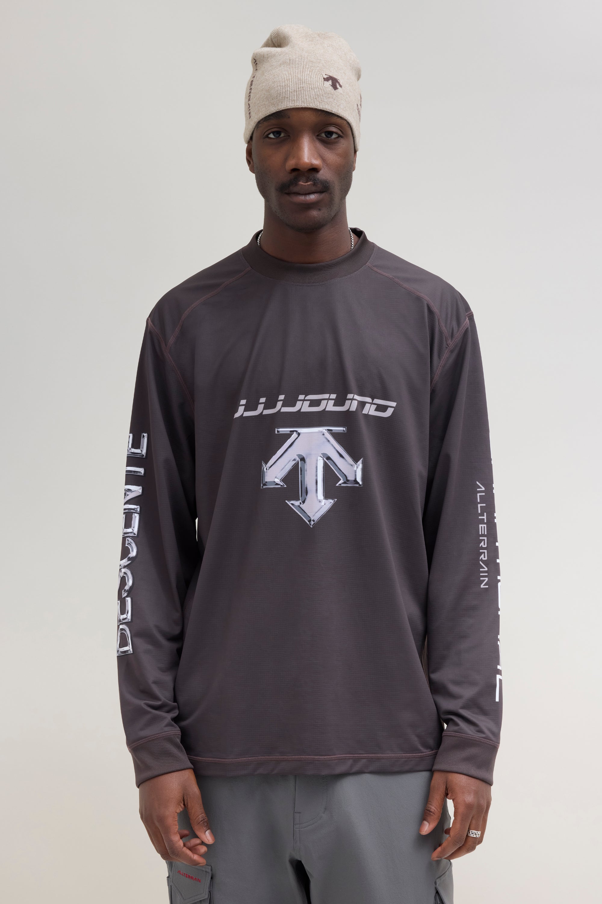 JJJJound Descente Warm-Up Longsleeve - Brown