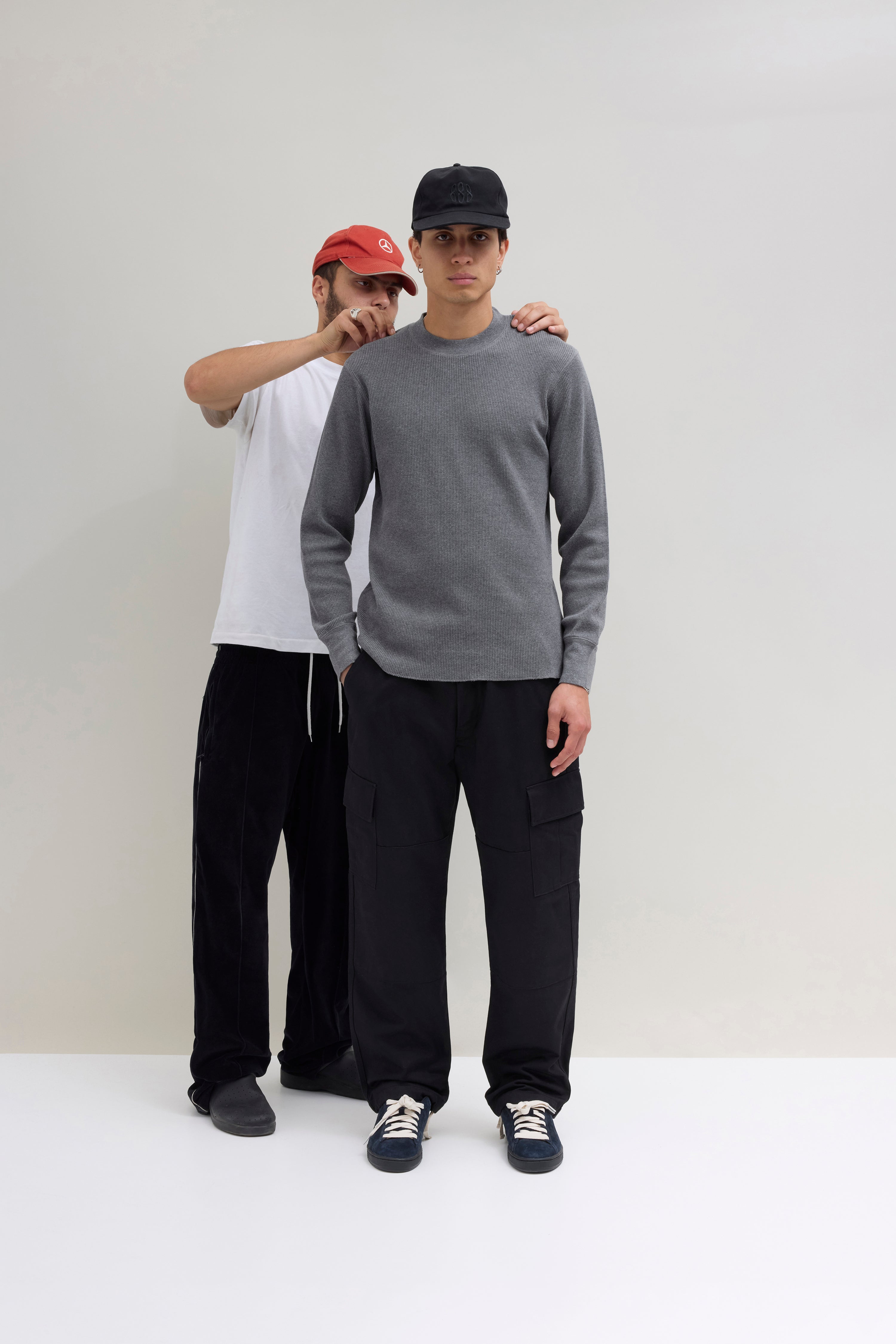 90s Waffle Longsleeve - Charcoal Mix – JJJJound