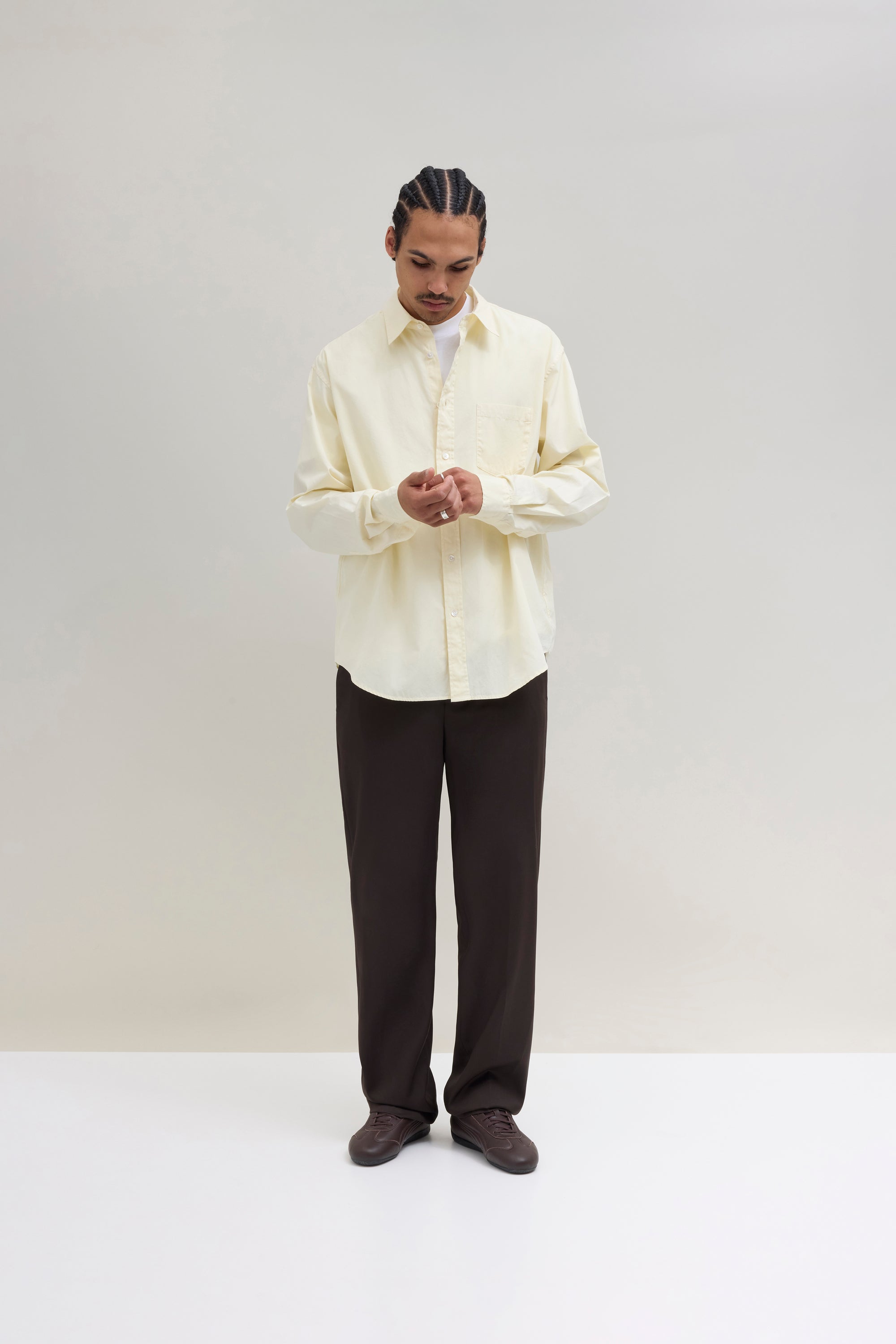 Wool Trouser - Brown