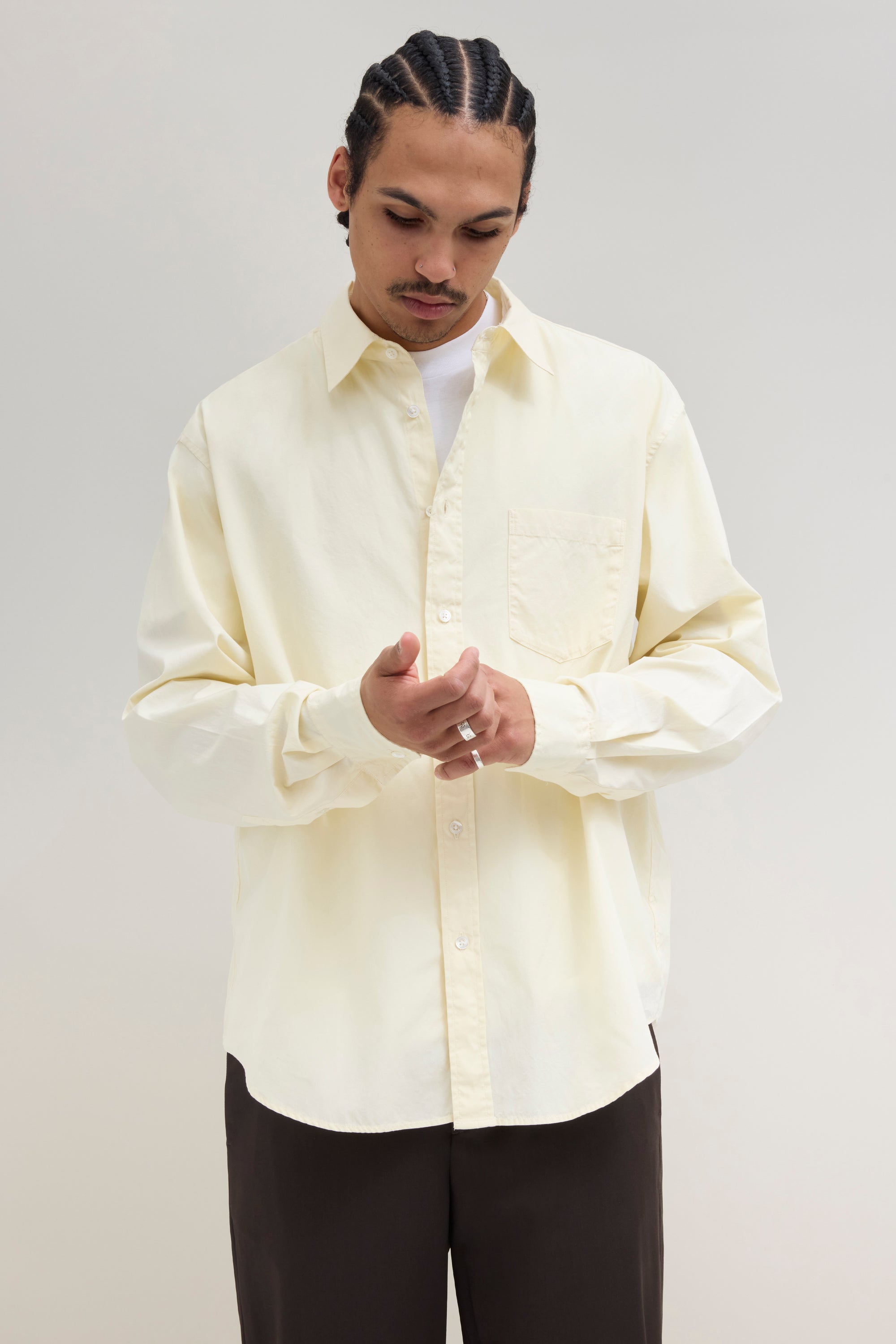 Poplin Big Shirt - Yellow
