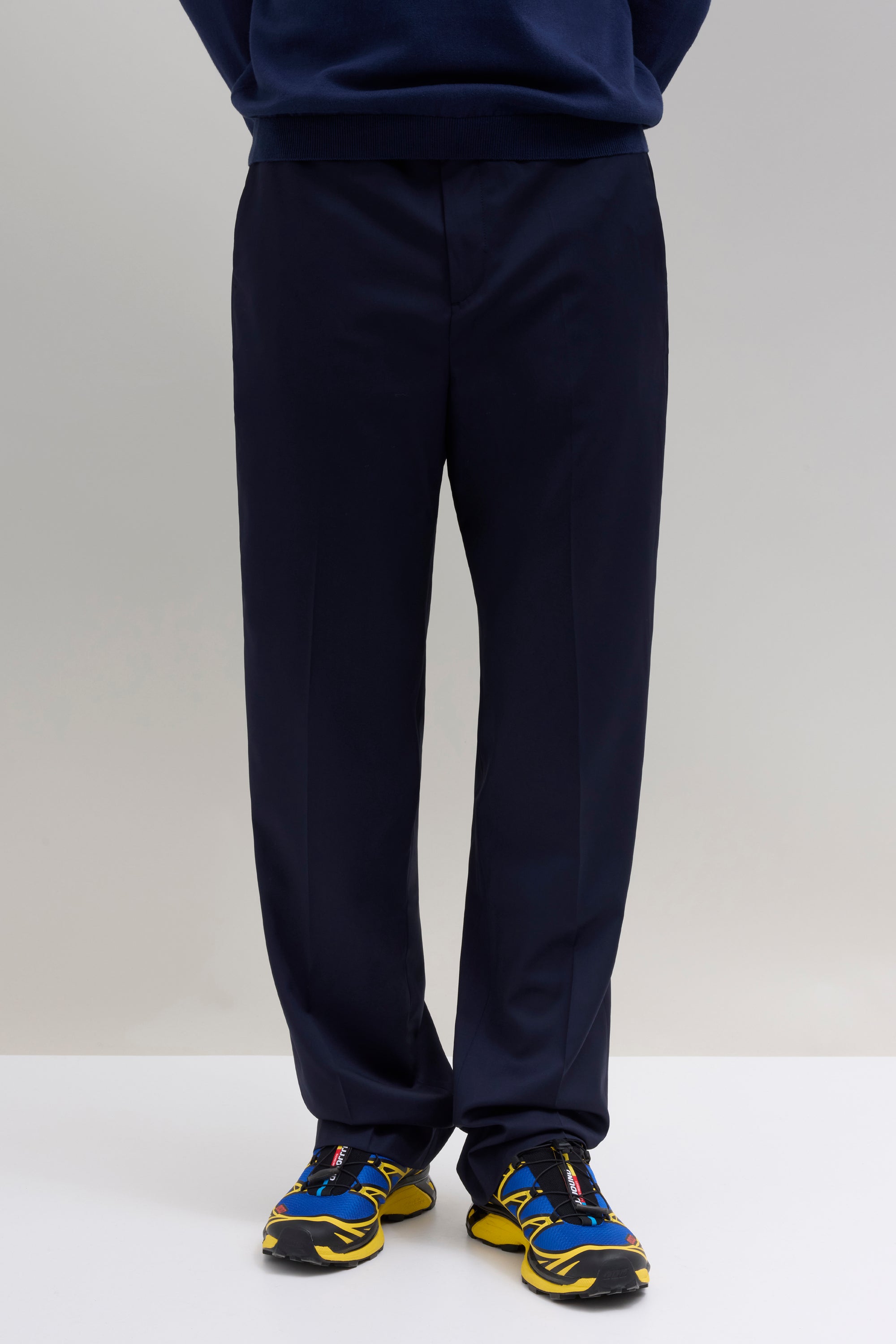 Wool Trousers - Navy