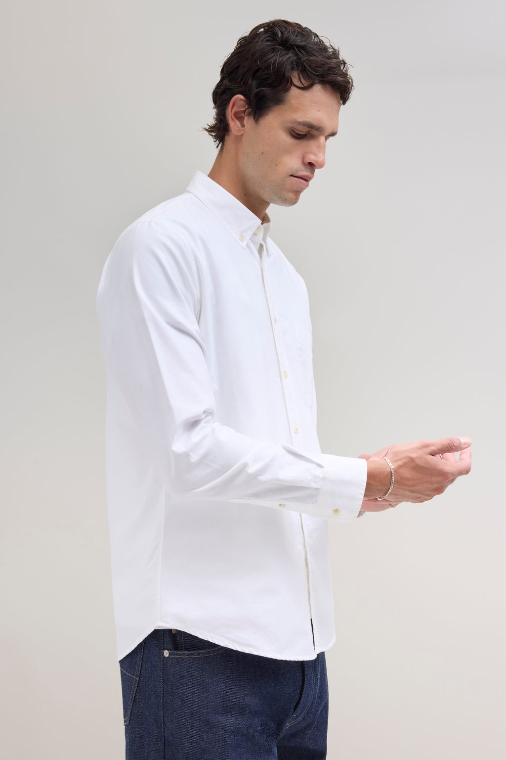Lightweight Oxford - White