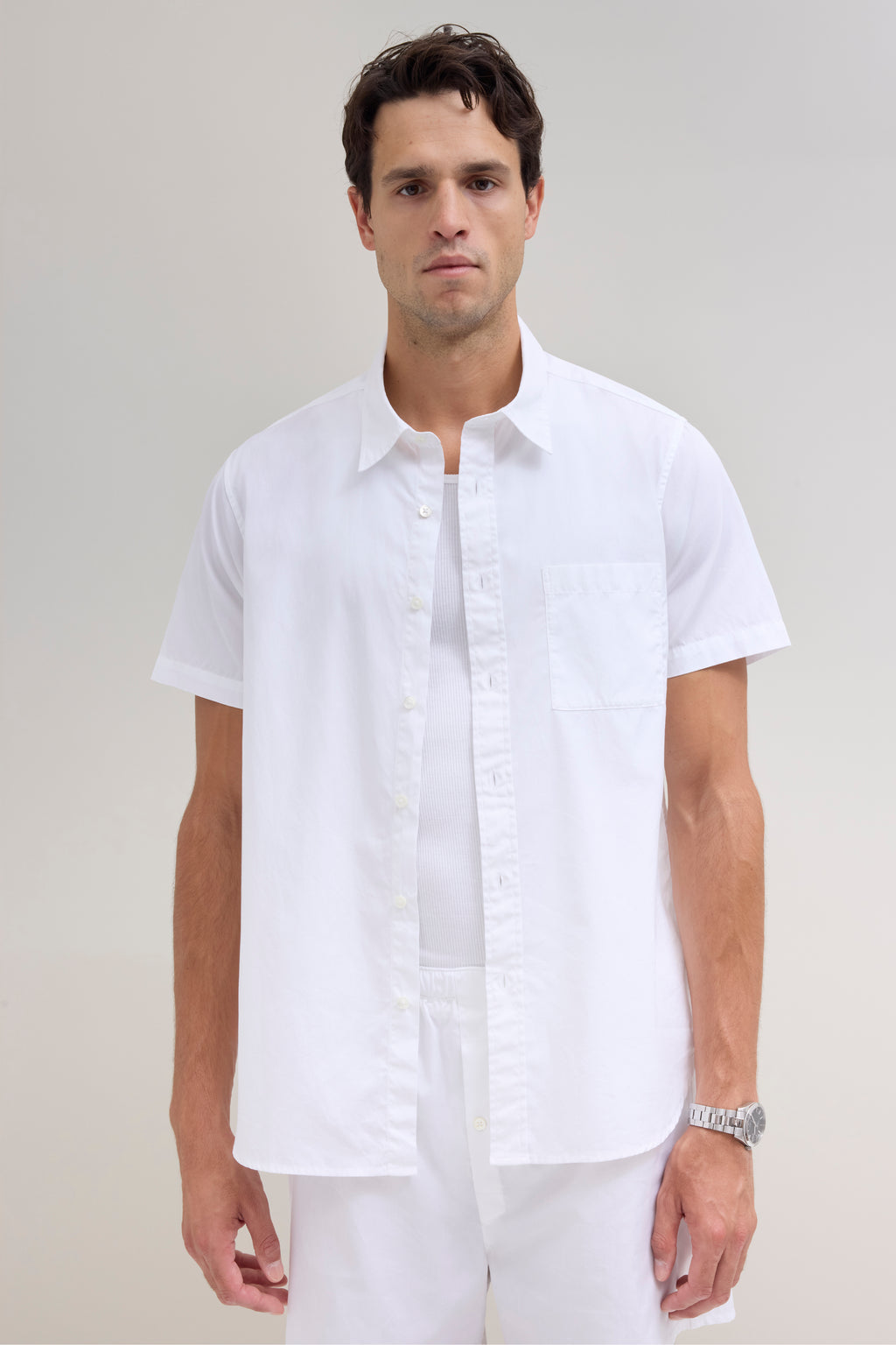Poplin Shortsleeve Shirt - White