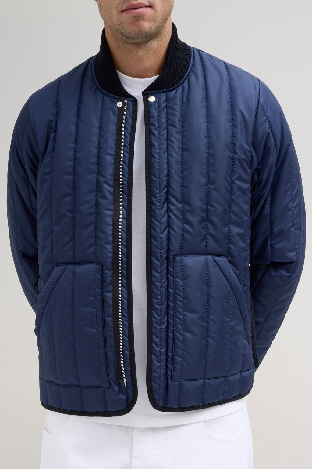 Quilted Jacket - Navy