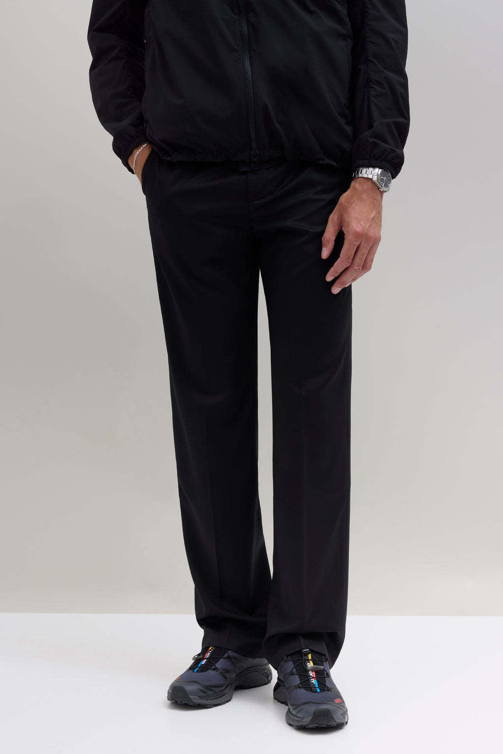 Wool Trousers - Black