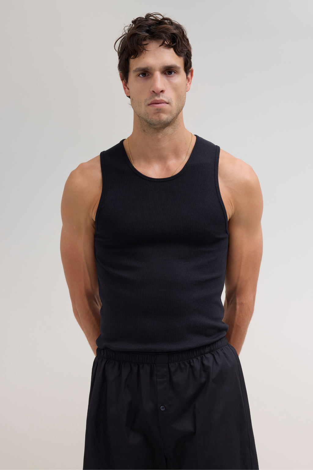 Ribbed Tank Top - Black
