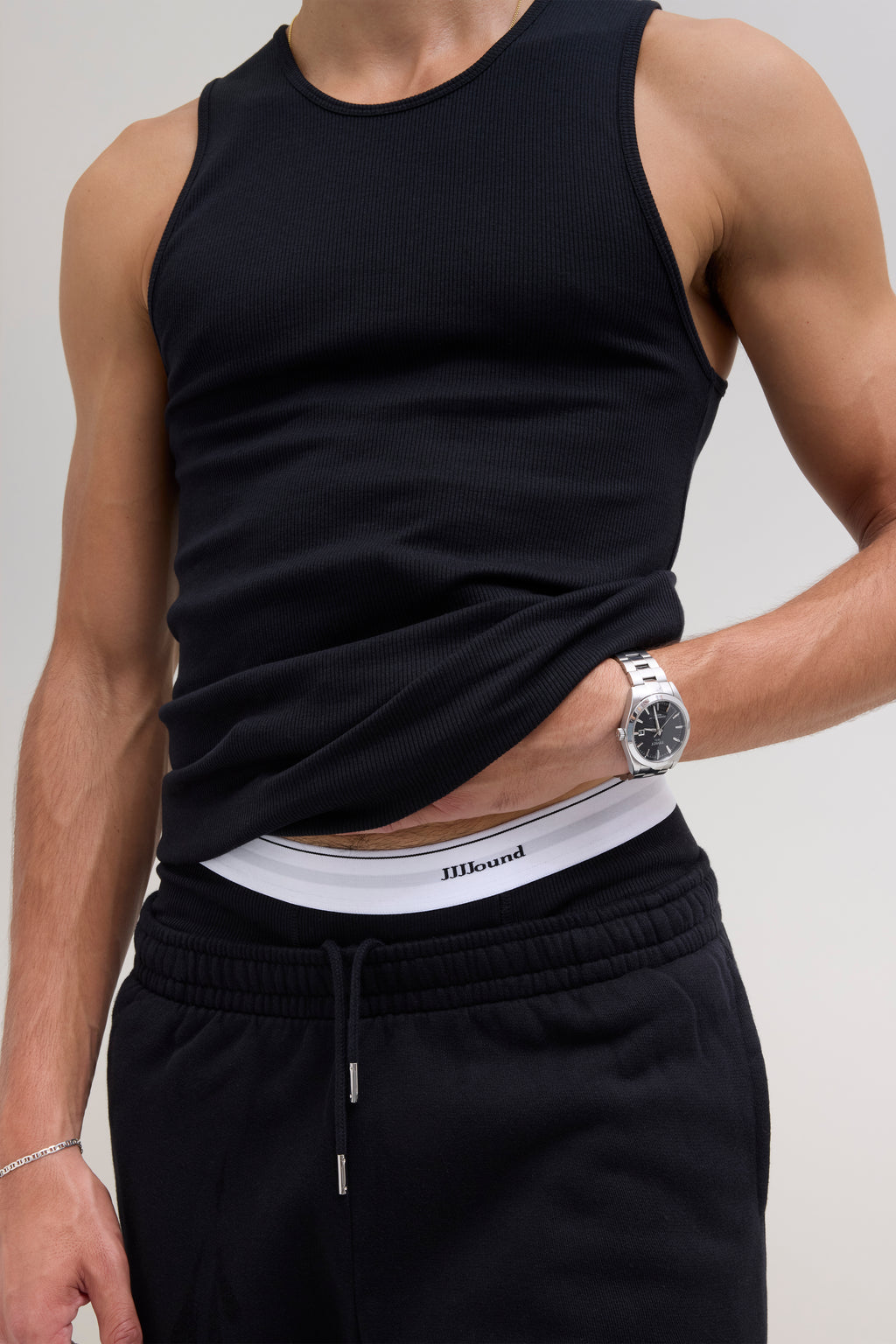 Ribbed Boxer Brief - Black/White