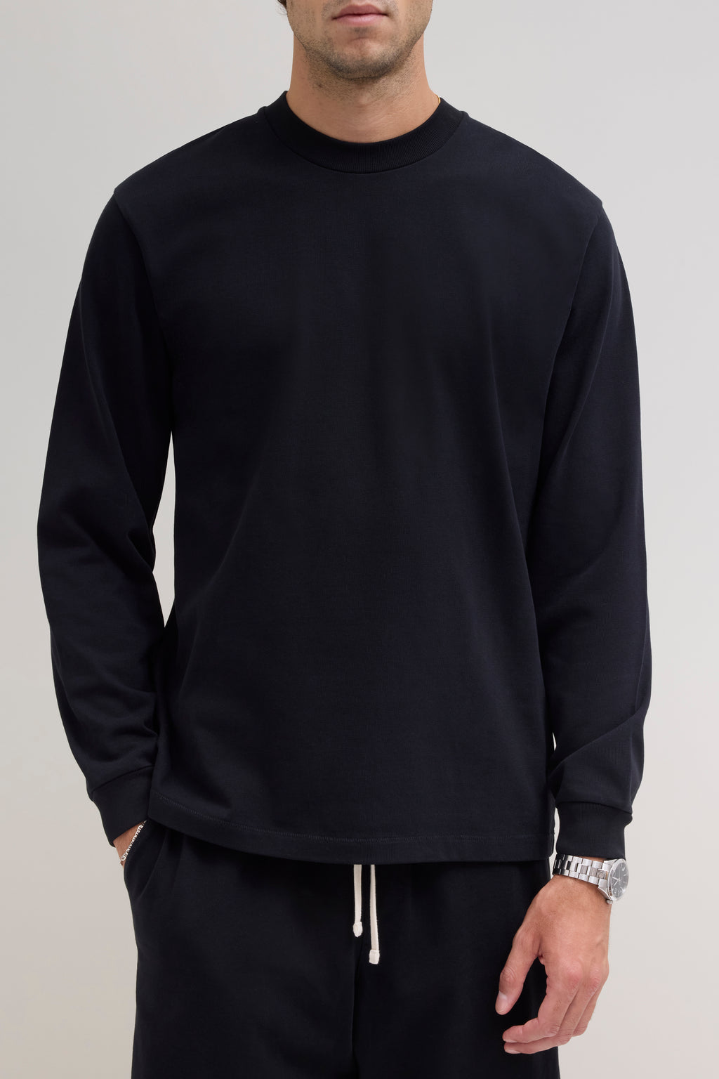 Heavyweight Jersey Longsleeve - Black