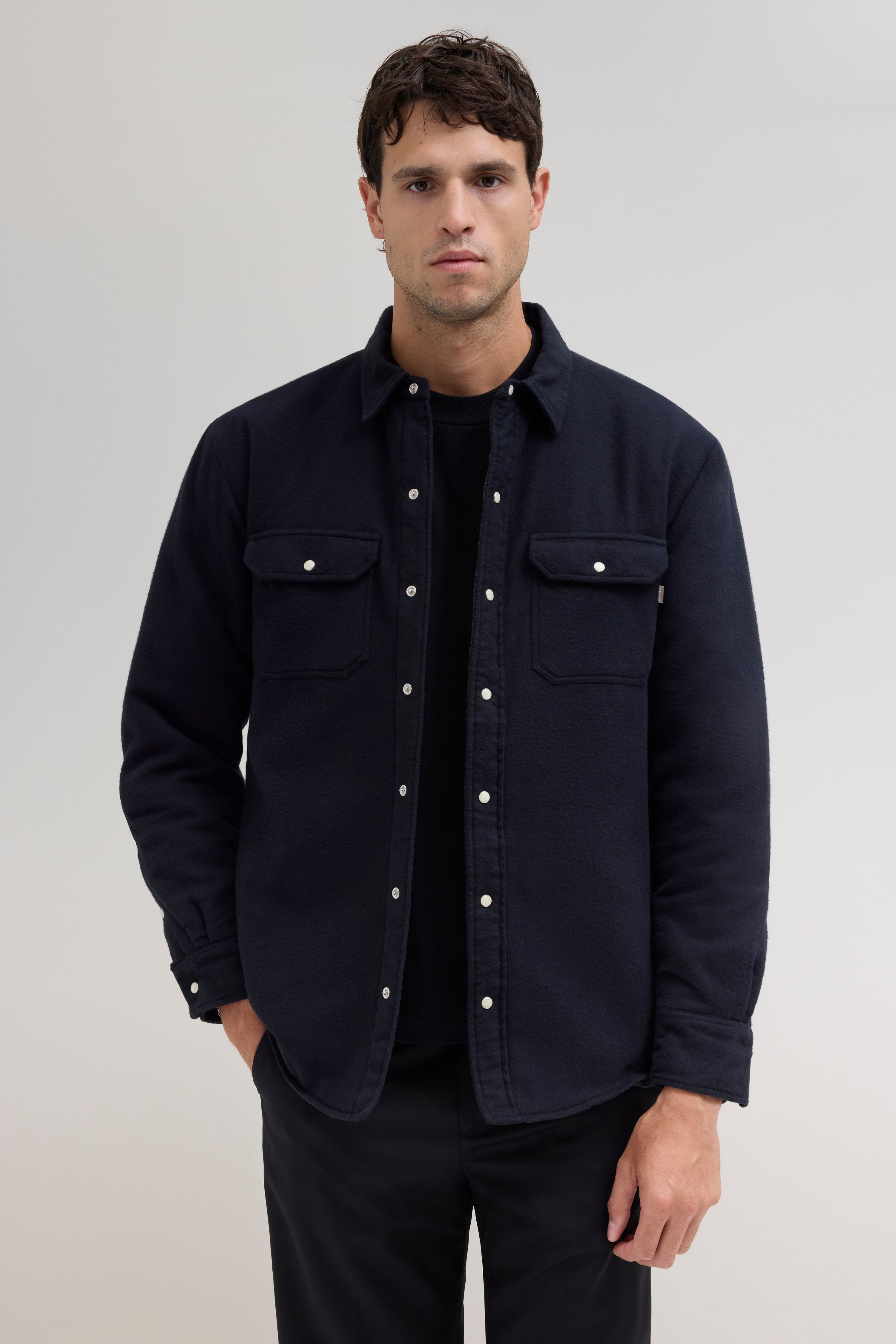 ジャケット・アウター jjjjound Thermal Shirt Thermal Flannel Shirt - Black – JJJJound