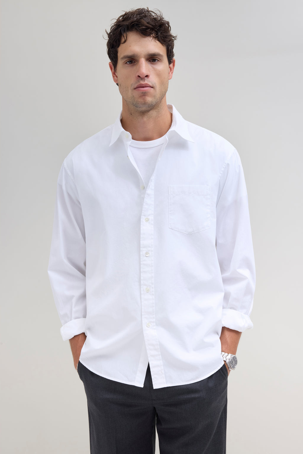 Poplin Big Shirt - White