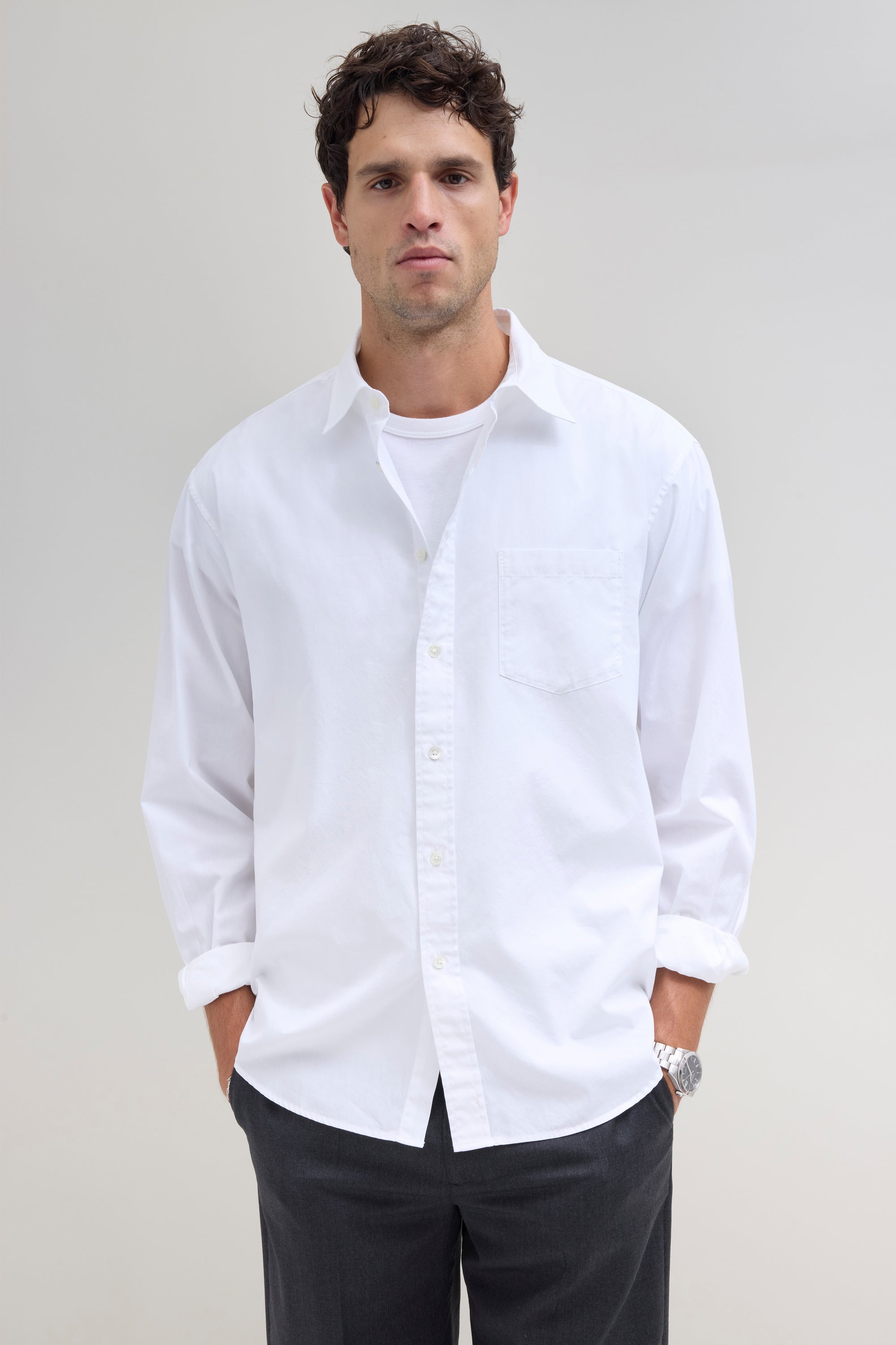 Poplin Big Shirt - White
