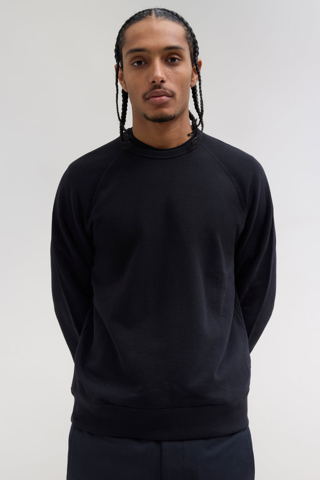 70s Crewneck Sweatshirt - Black French Terry