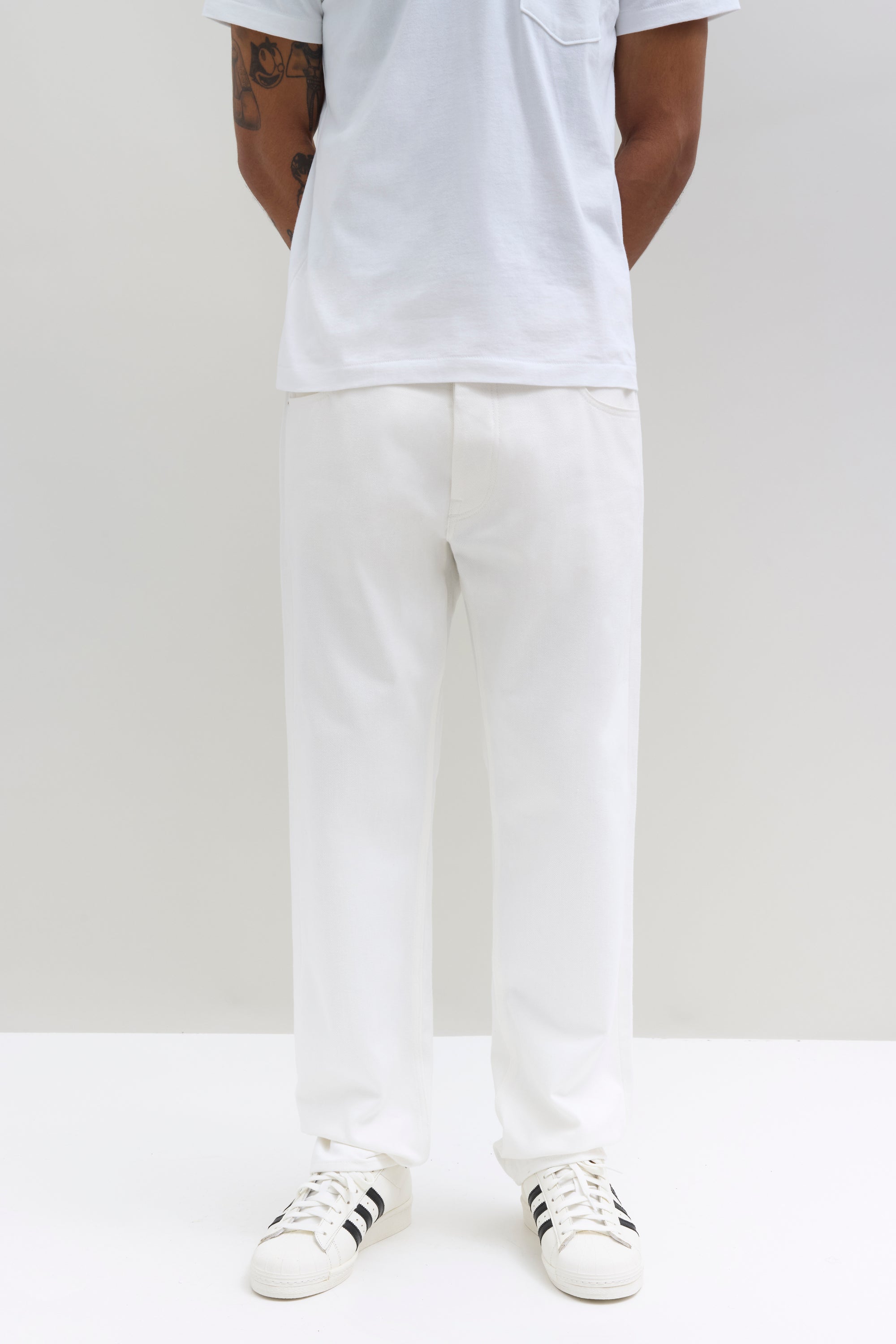 Relaxed Selvedge Denim Jeans - White