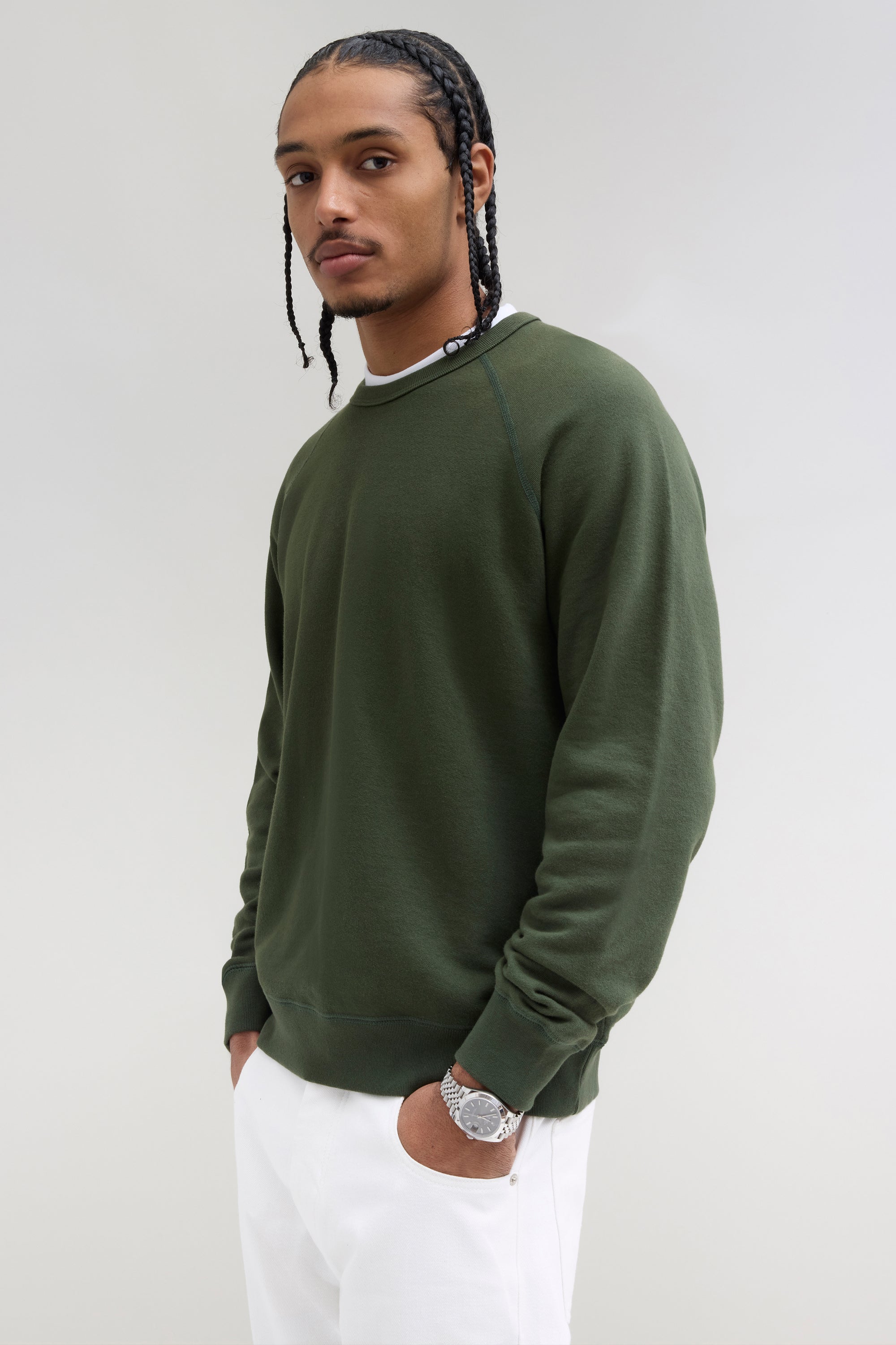 70s Crewneck Sweatshirt - Forest Green