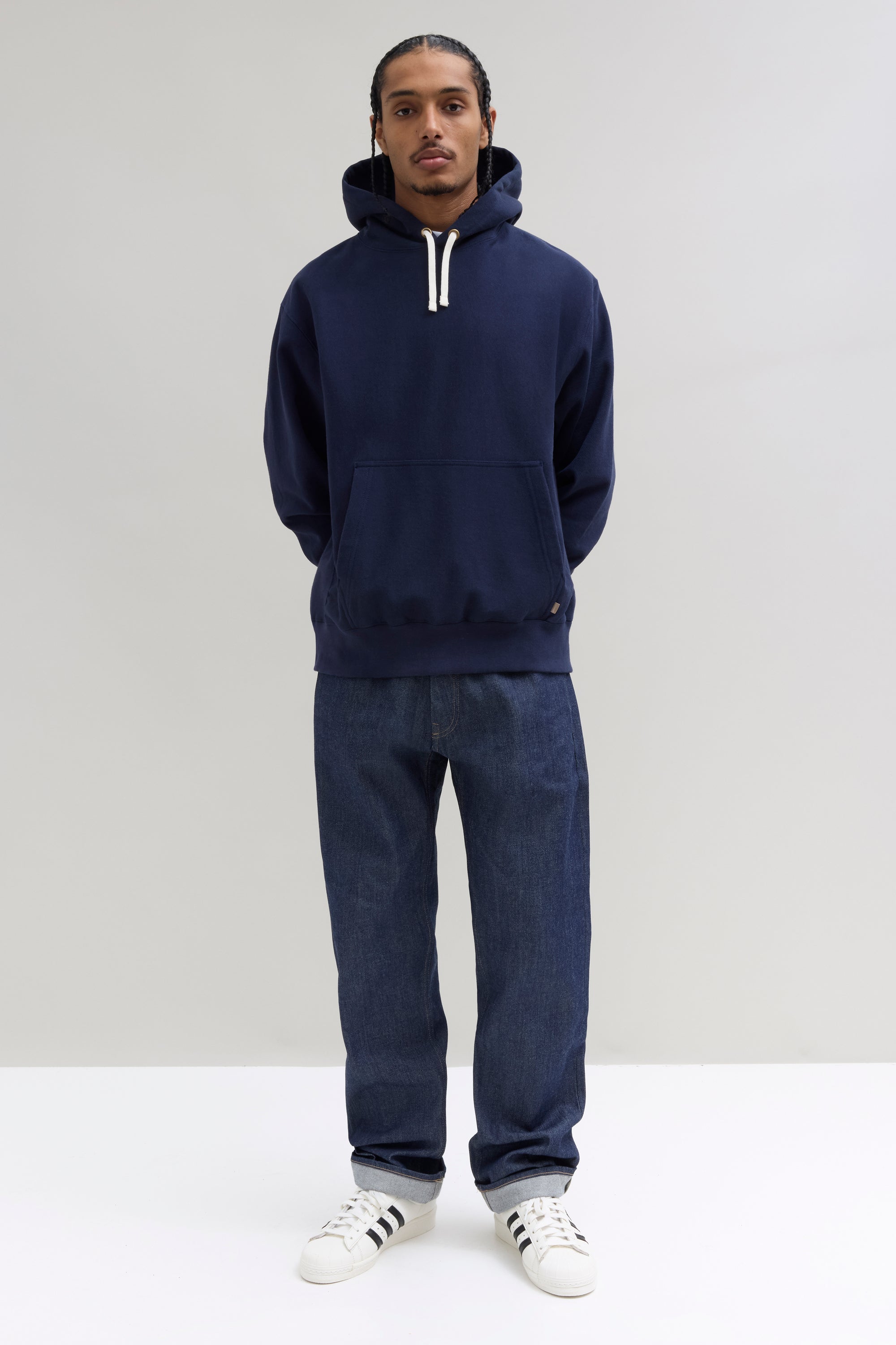 80s Hooded Sweatshirt - Navy