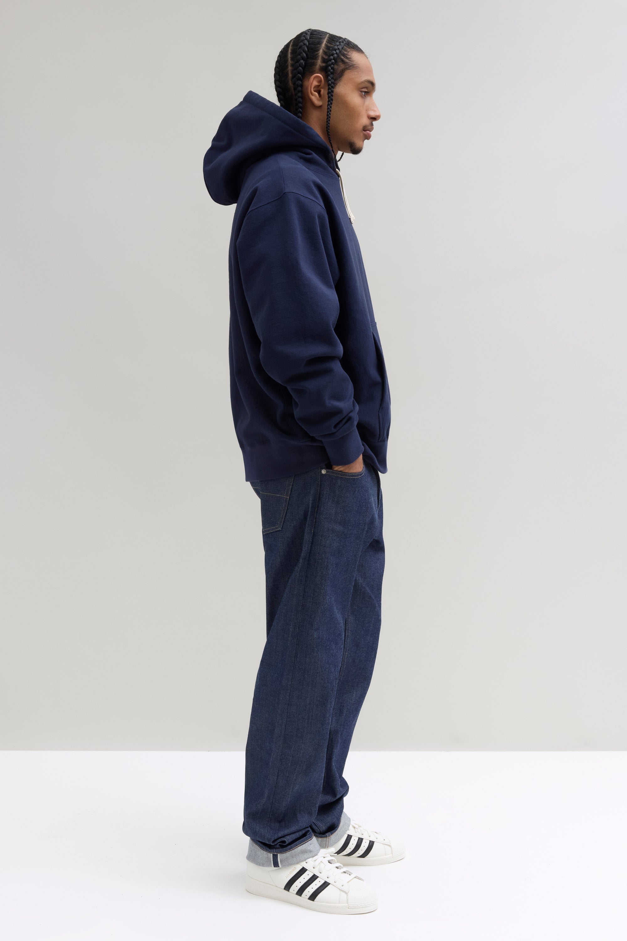 80s Hooded Sweatshirt - Navy