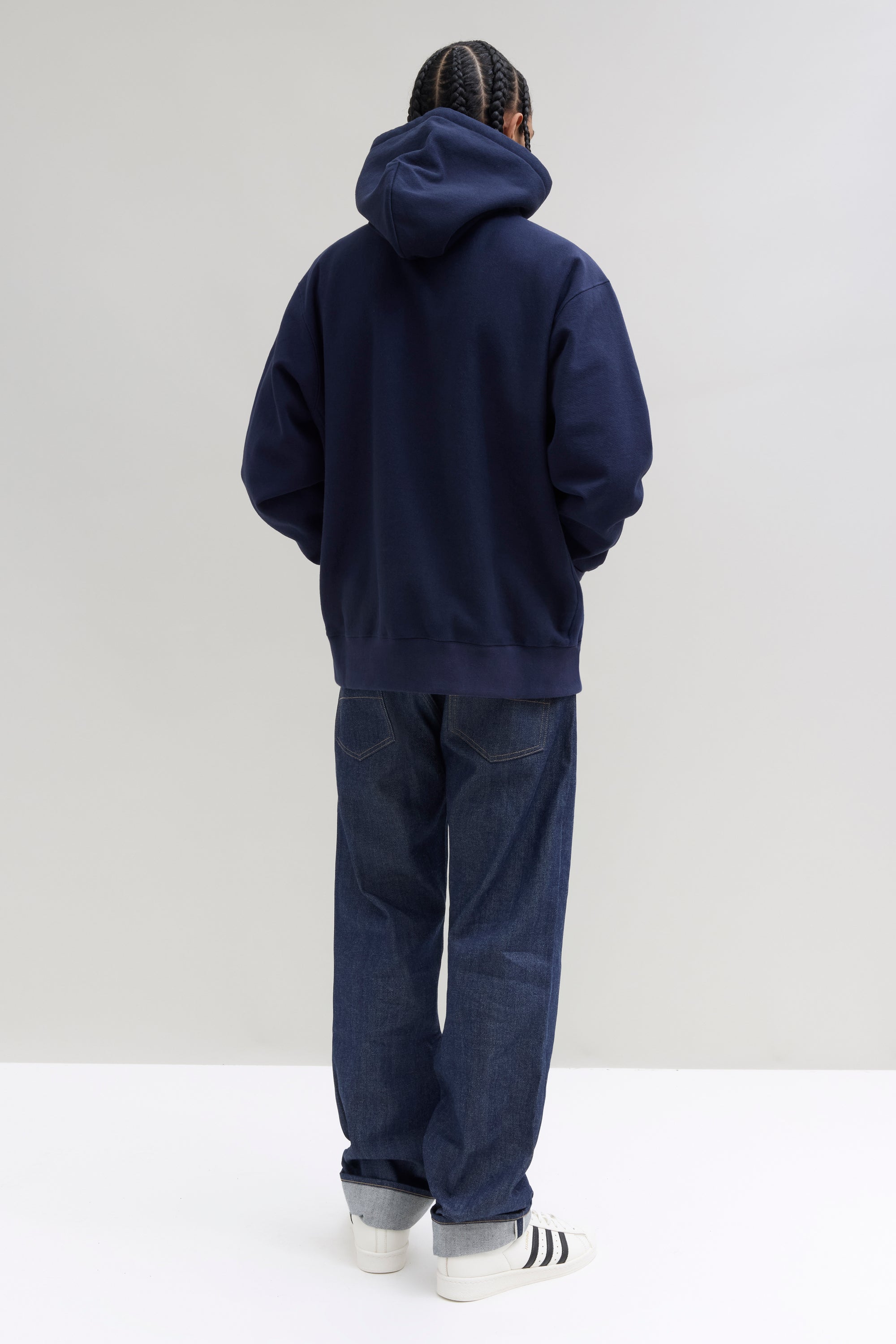 80s Hooded Sweatshirt - Navy